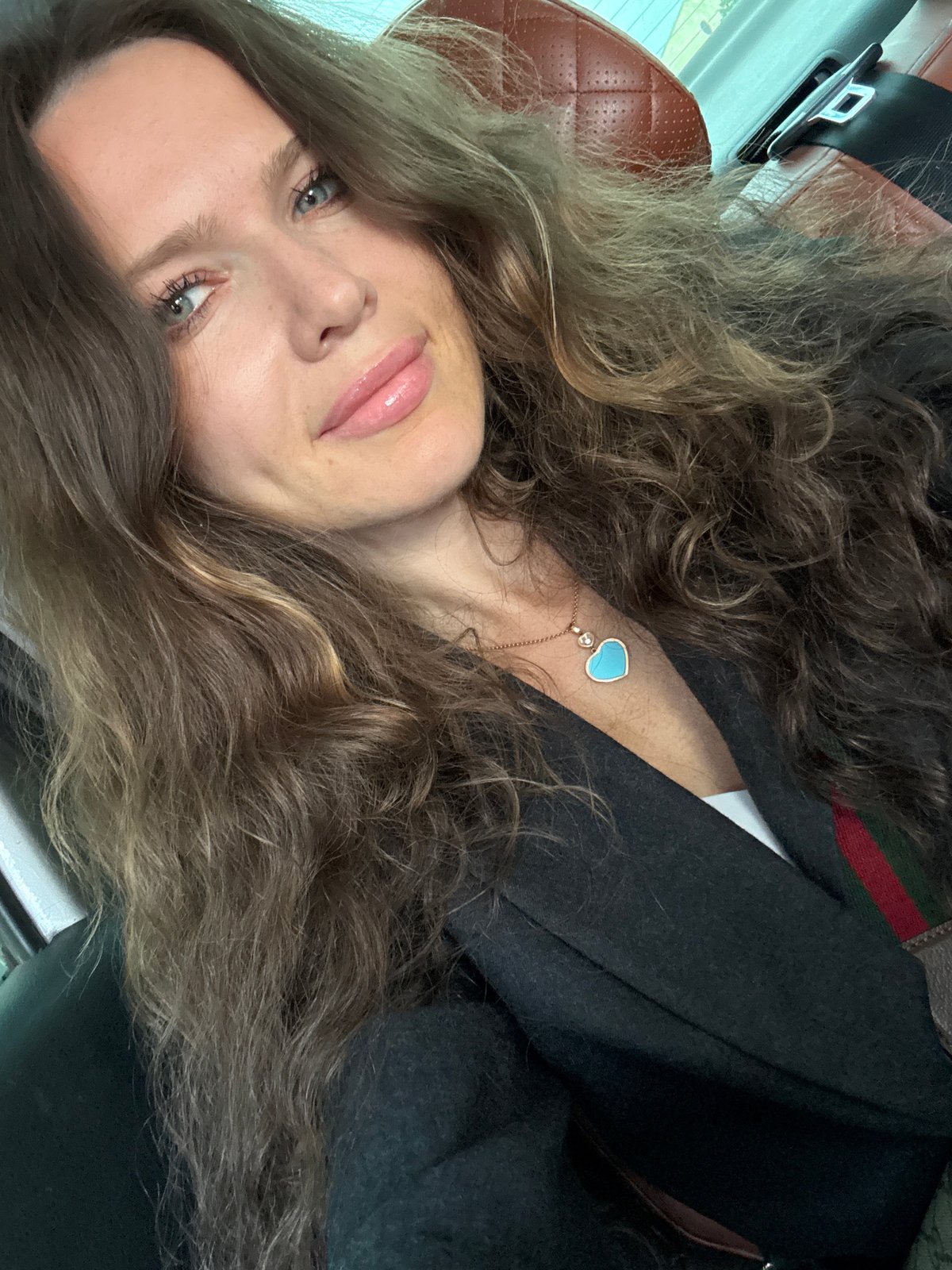 Portrait shot inside a car, Moscow