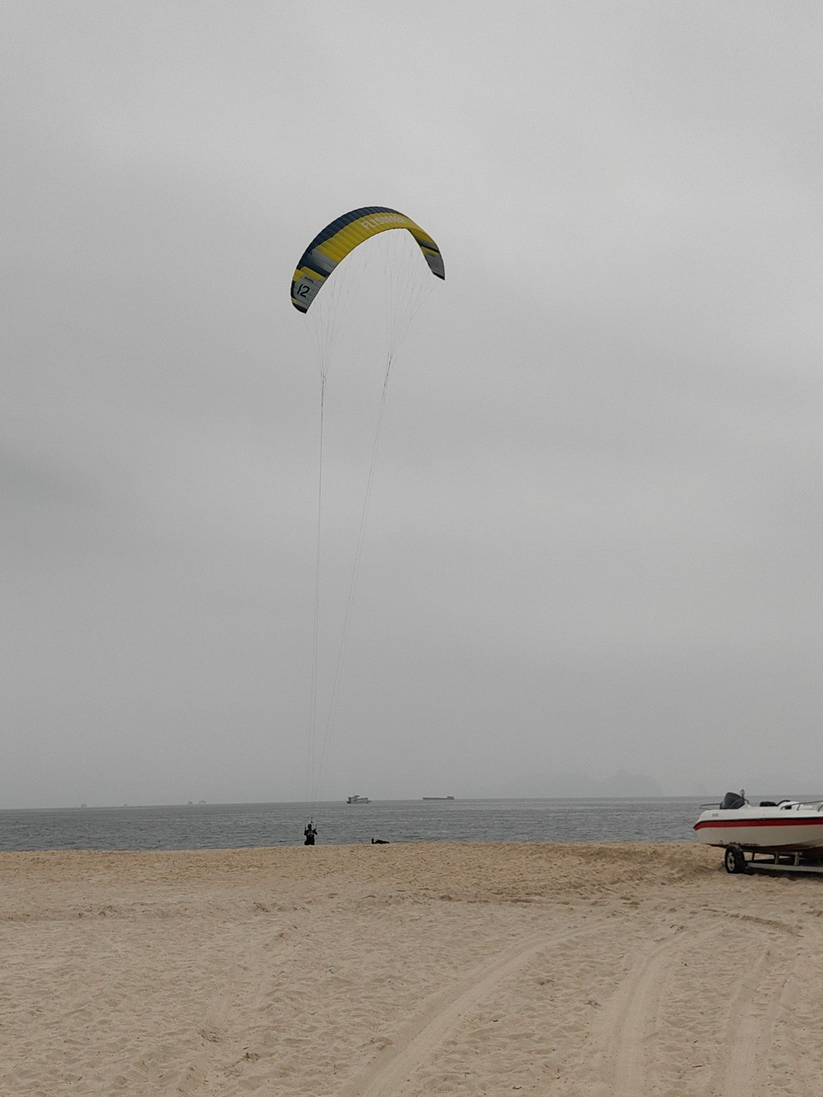 Morning kite flying captured on Vietnam beach