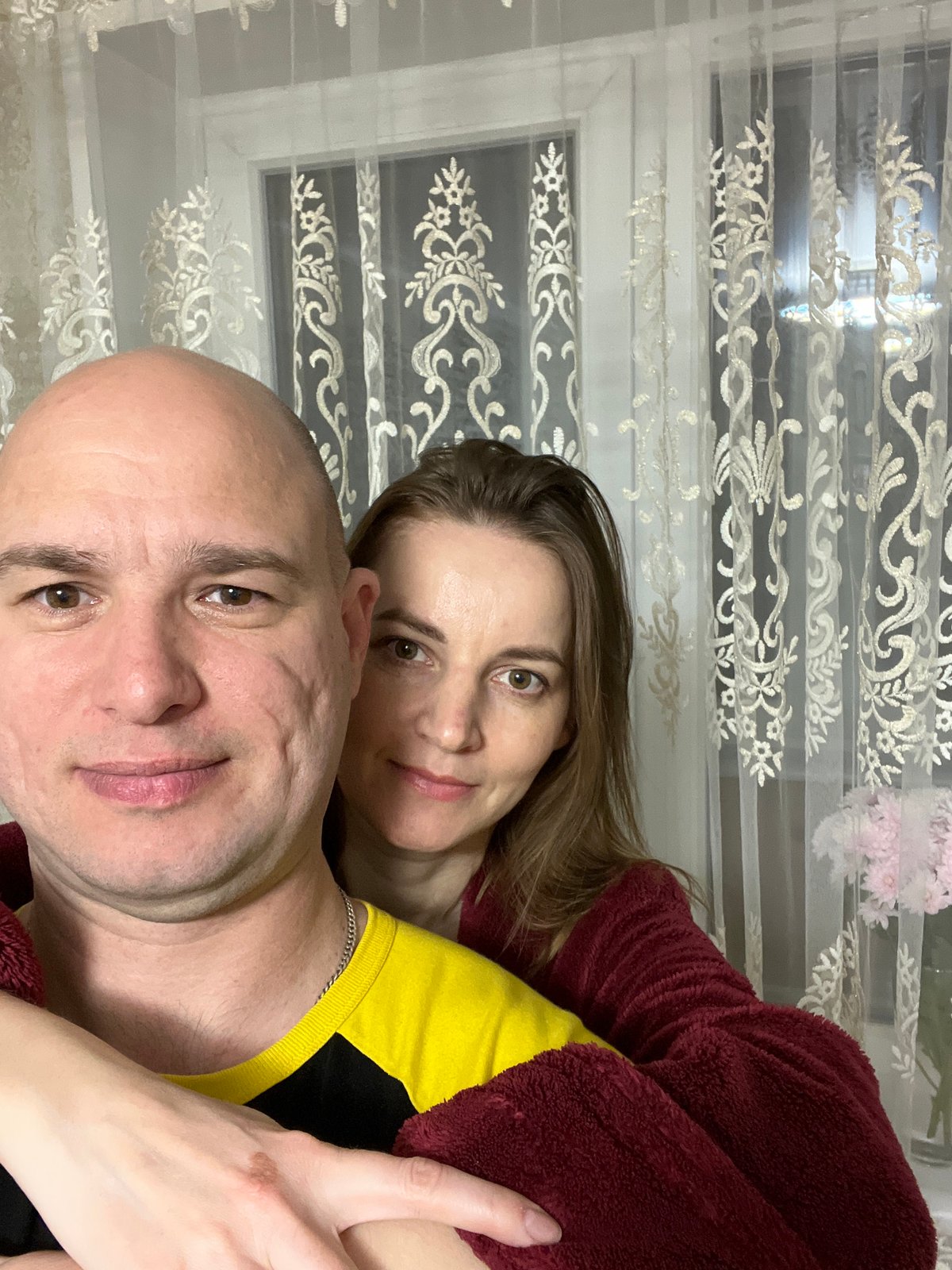 Couple's selfie and teddy bear photo captured same location