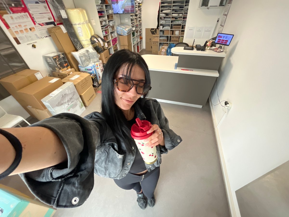 Woman with cherry thermos spotted in Bulgarian storeroom