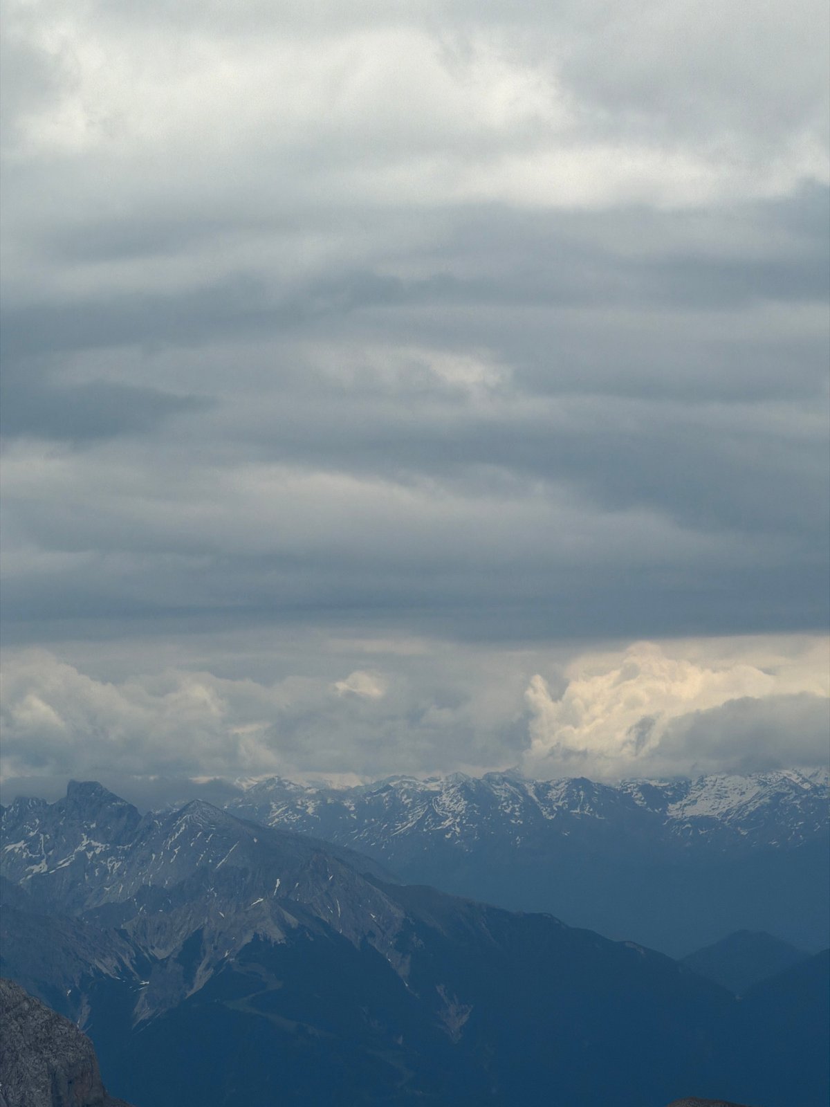 Overcast mountain views captured in Garmisch-Partenkirchen alpine region