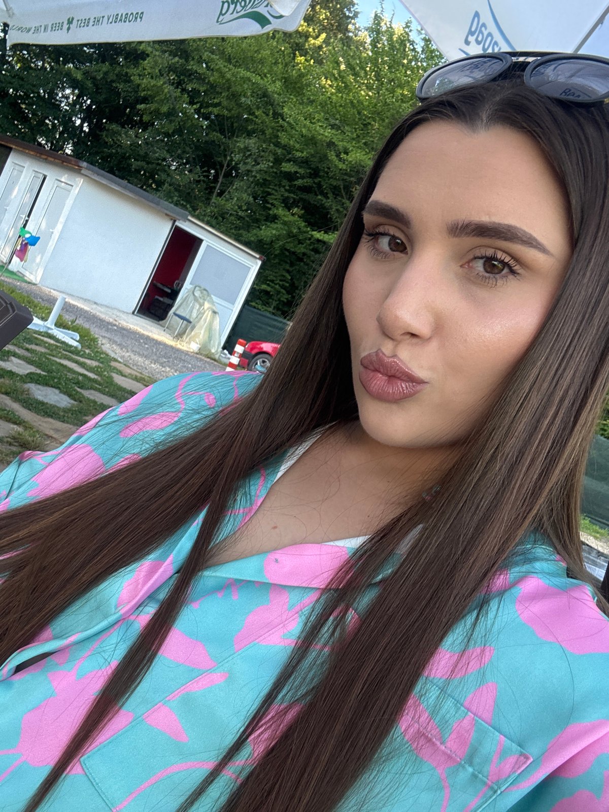 Selfie session at a sports field in Gabrovo, Bulgaria