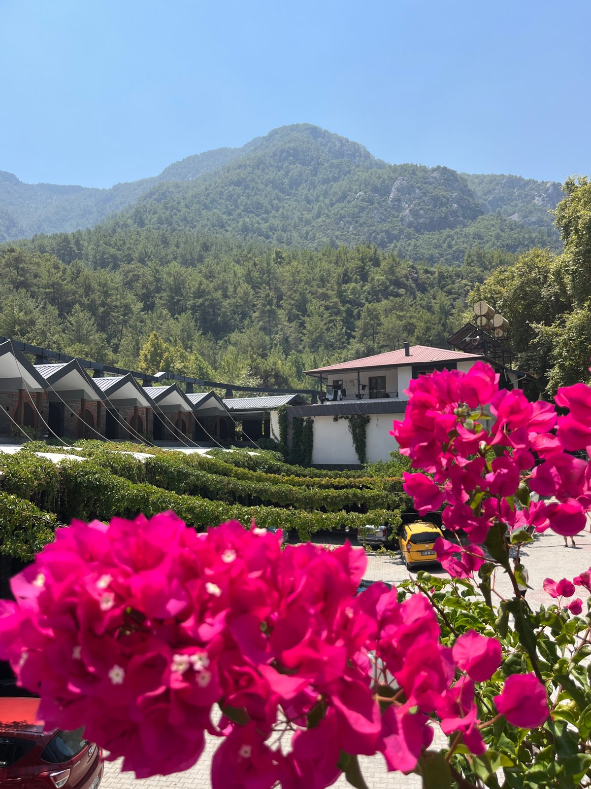 Resort life at the base of Alanya's green mountains