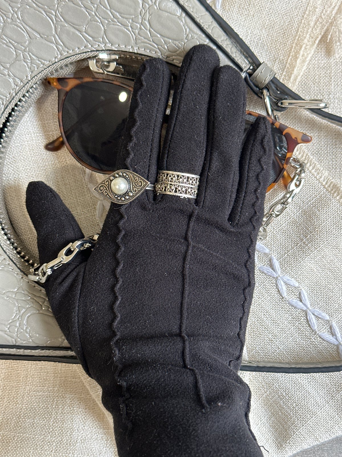 Fashion accessories photographed in flat lay arrangement in Chaikovsky