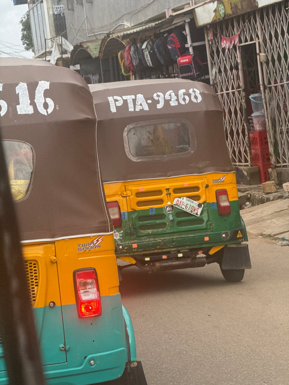 Afternoon street life and commerce in Jos, Nigeria