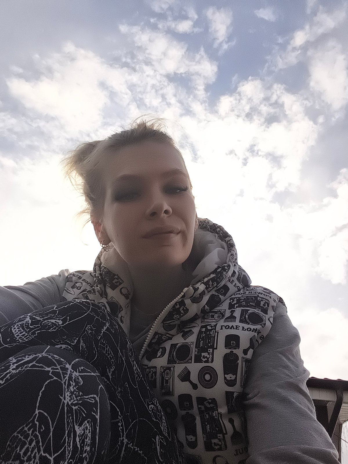 Daily life captured in Russian village during sunny morning