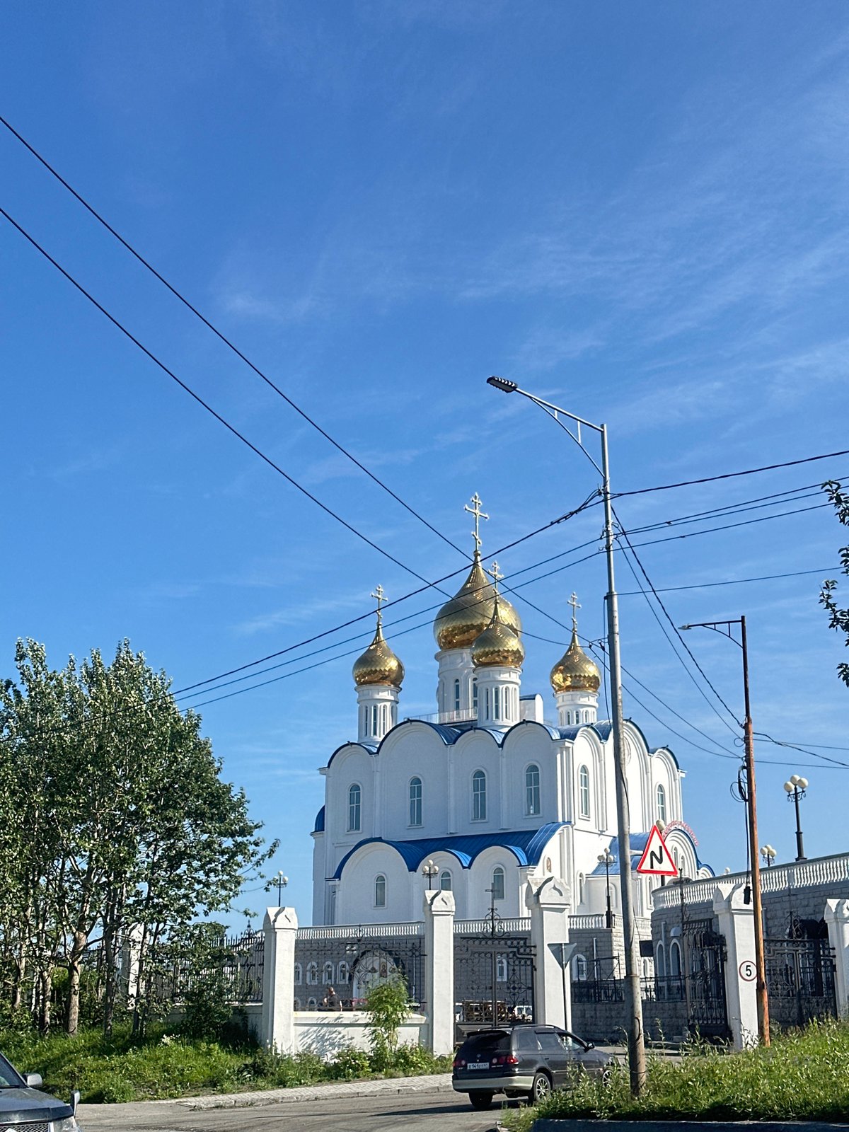 Petropavlovsk-Kamchatsky on a clear summer morning