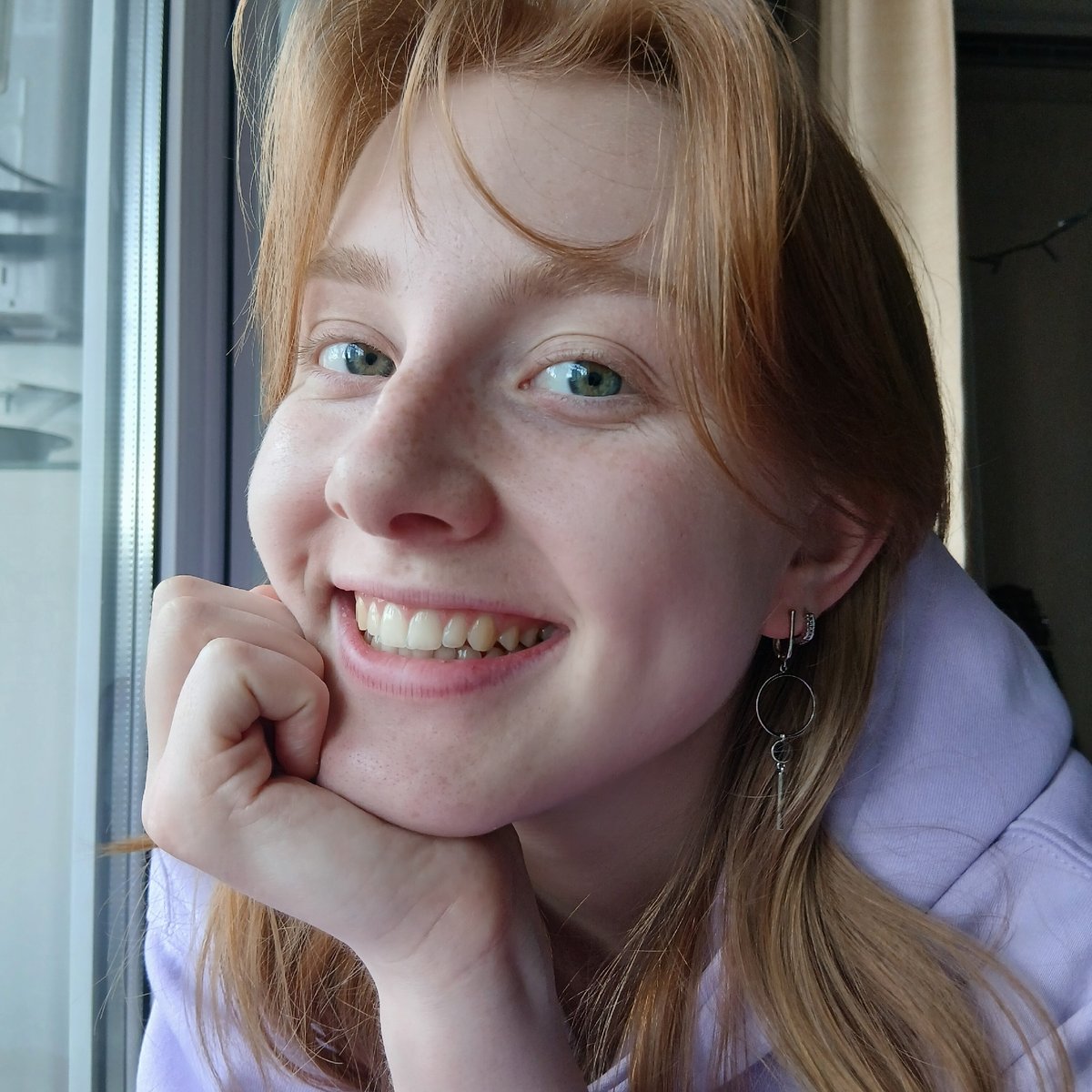 Joyful portrait of young person captured at unknown location