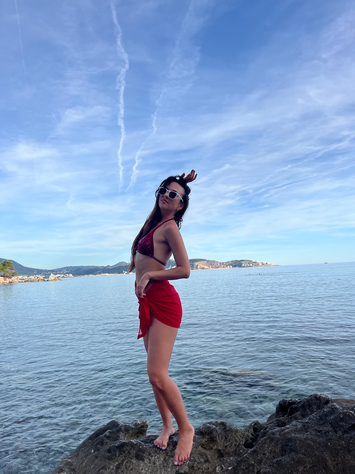 Beach day poses and perspectives at Sutomore, Montenegro
