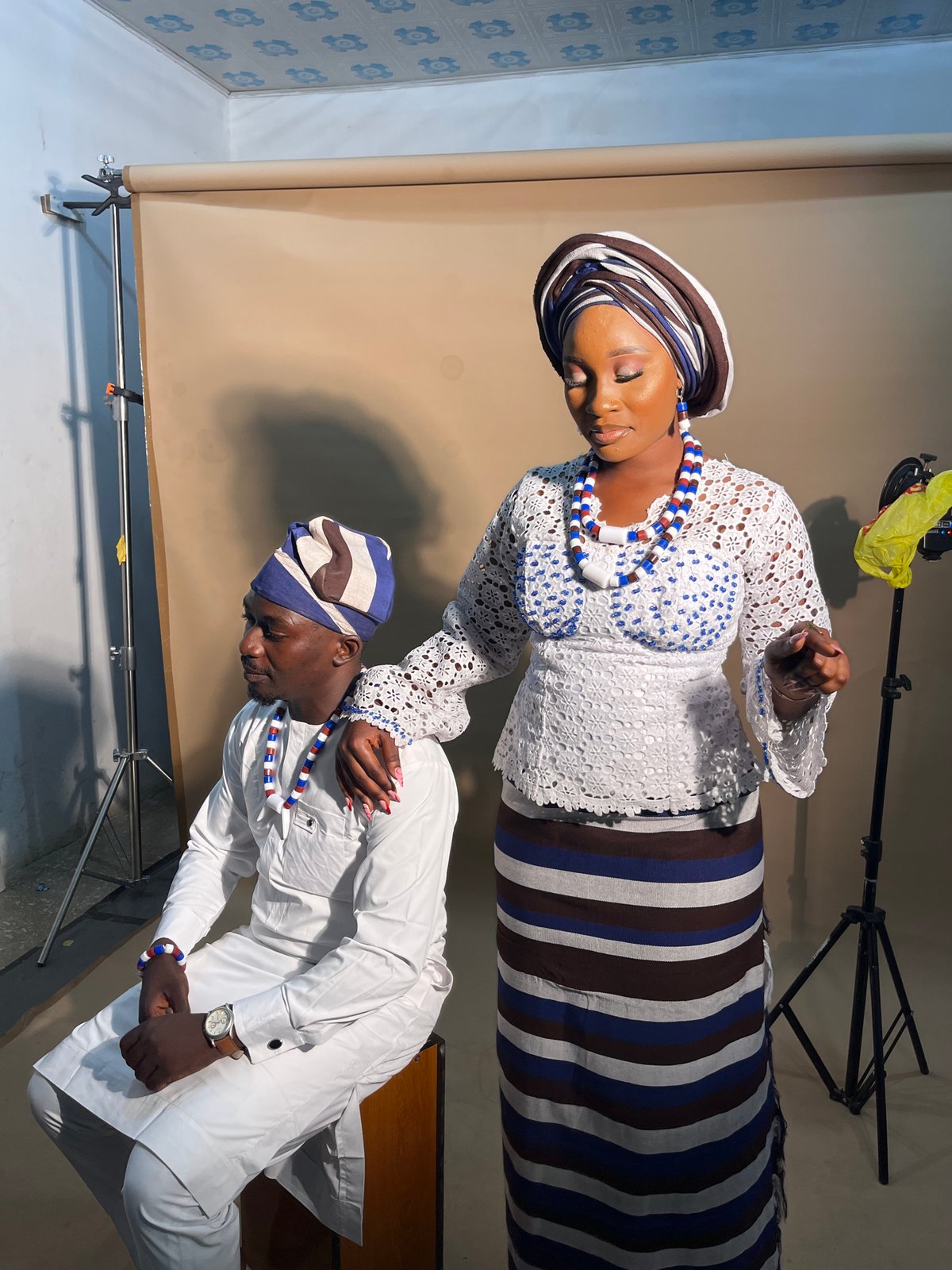 Traditional Nigerian studio portraits, couple and solo sessions