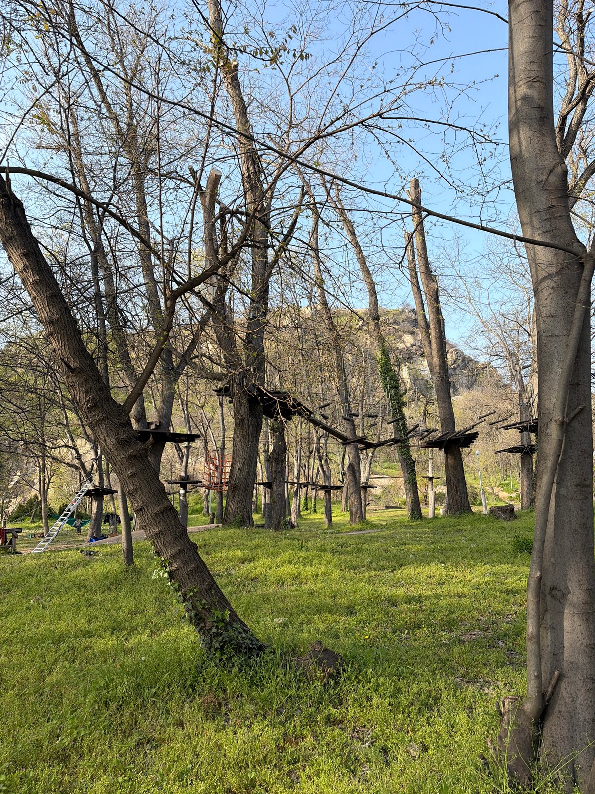 Spring park scenes documented in Plovdiv, Bulgaria