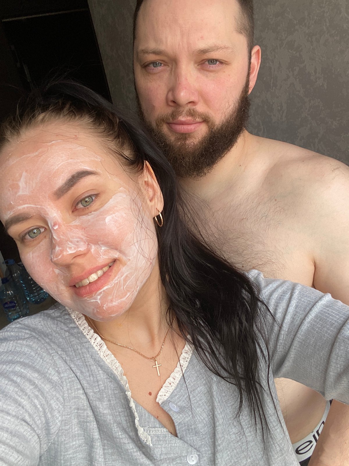 Personal care moments documented in Chaikovsky during morning hours