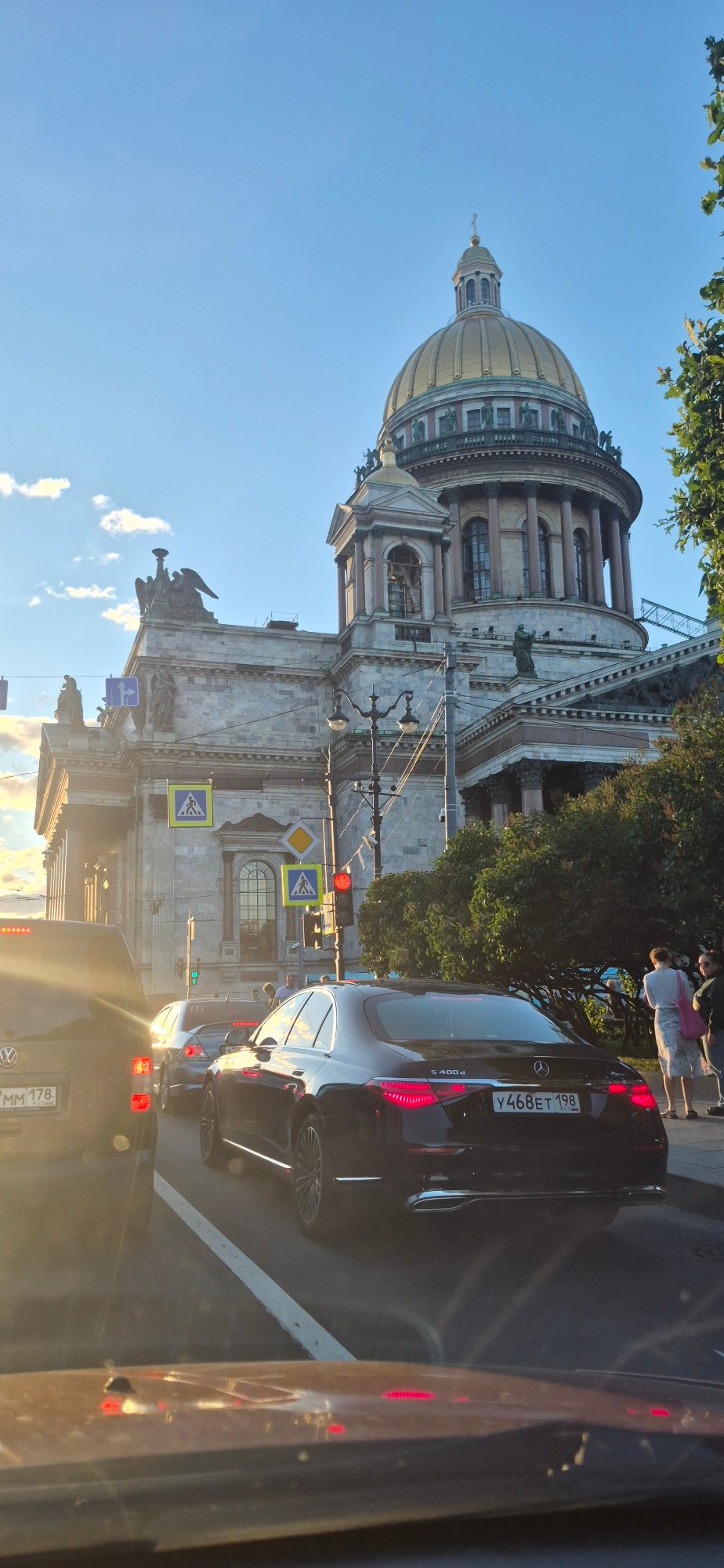 Saint Isaac's Cathedral from multiple angles on a summer evening