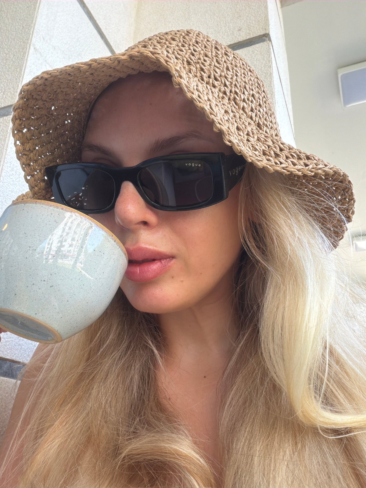 Tourist documents morning coffee and sightseeing tour in Budva