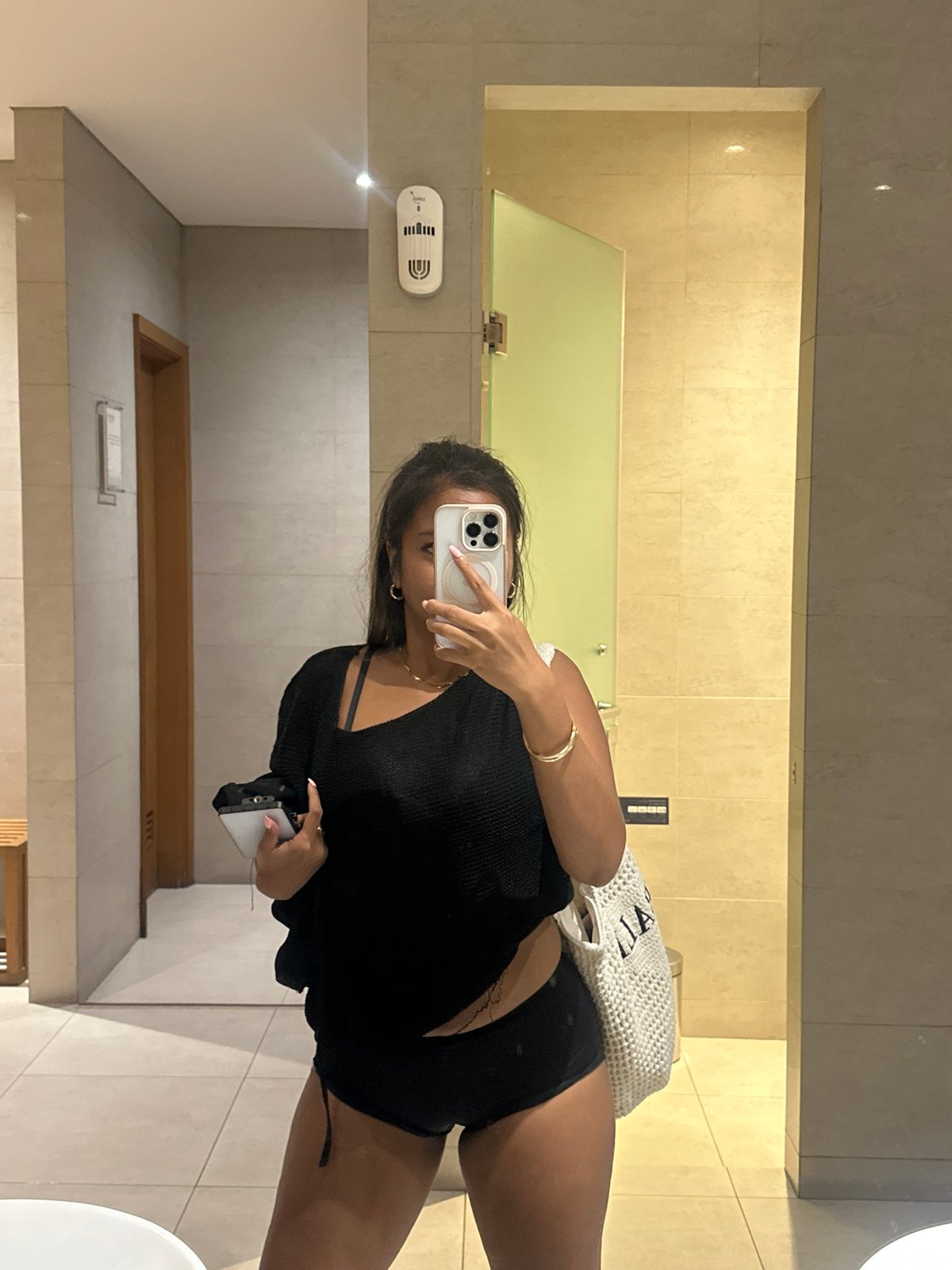 Jakarta building lobby sees routine activities, selfies, cleaning