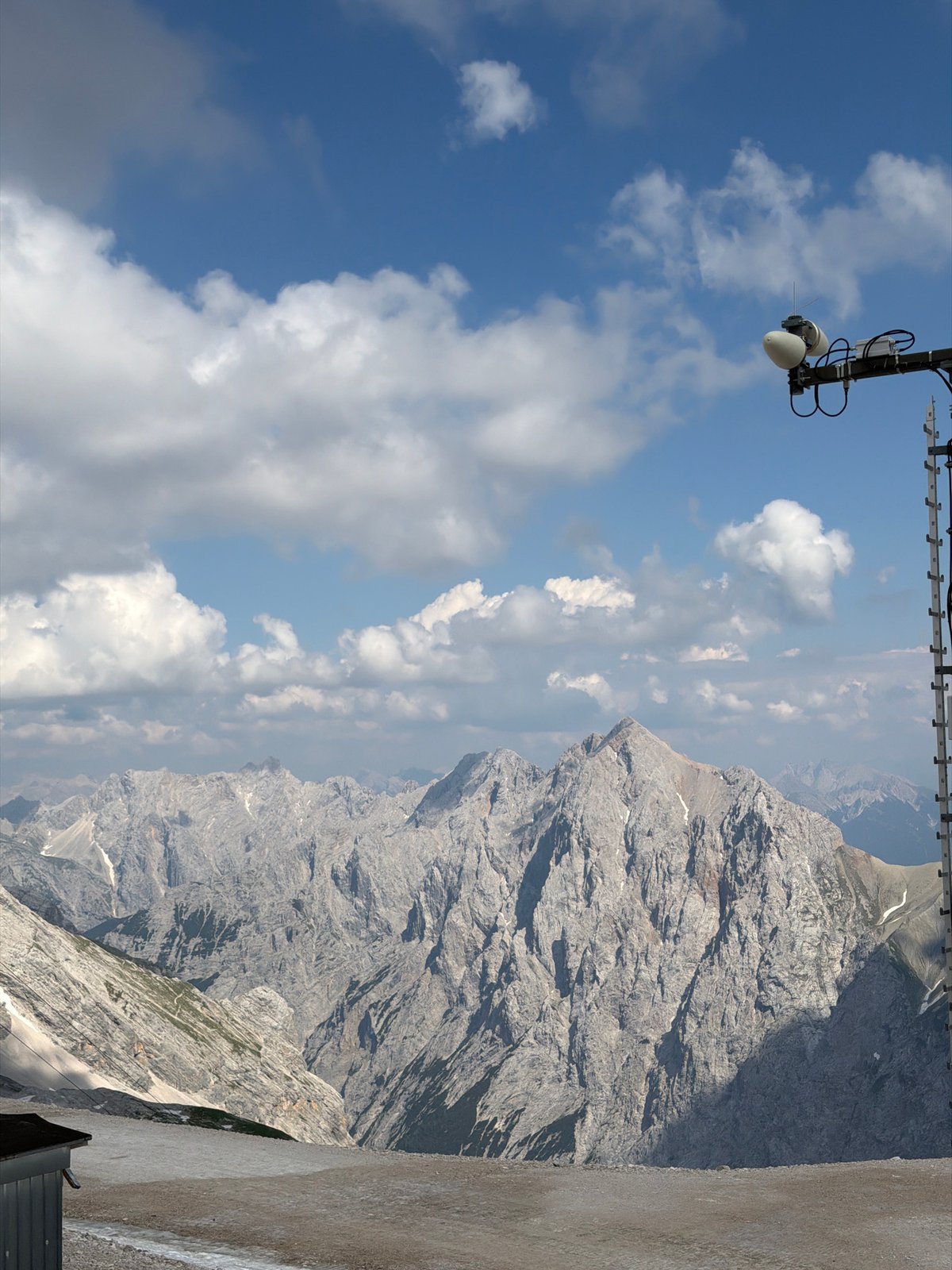 High-altitude Alpine panoramas above Garmisch-Partenkirchen in summer