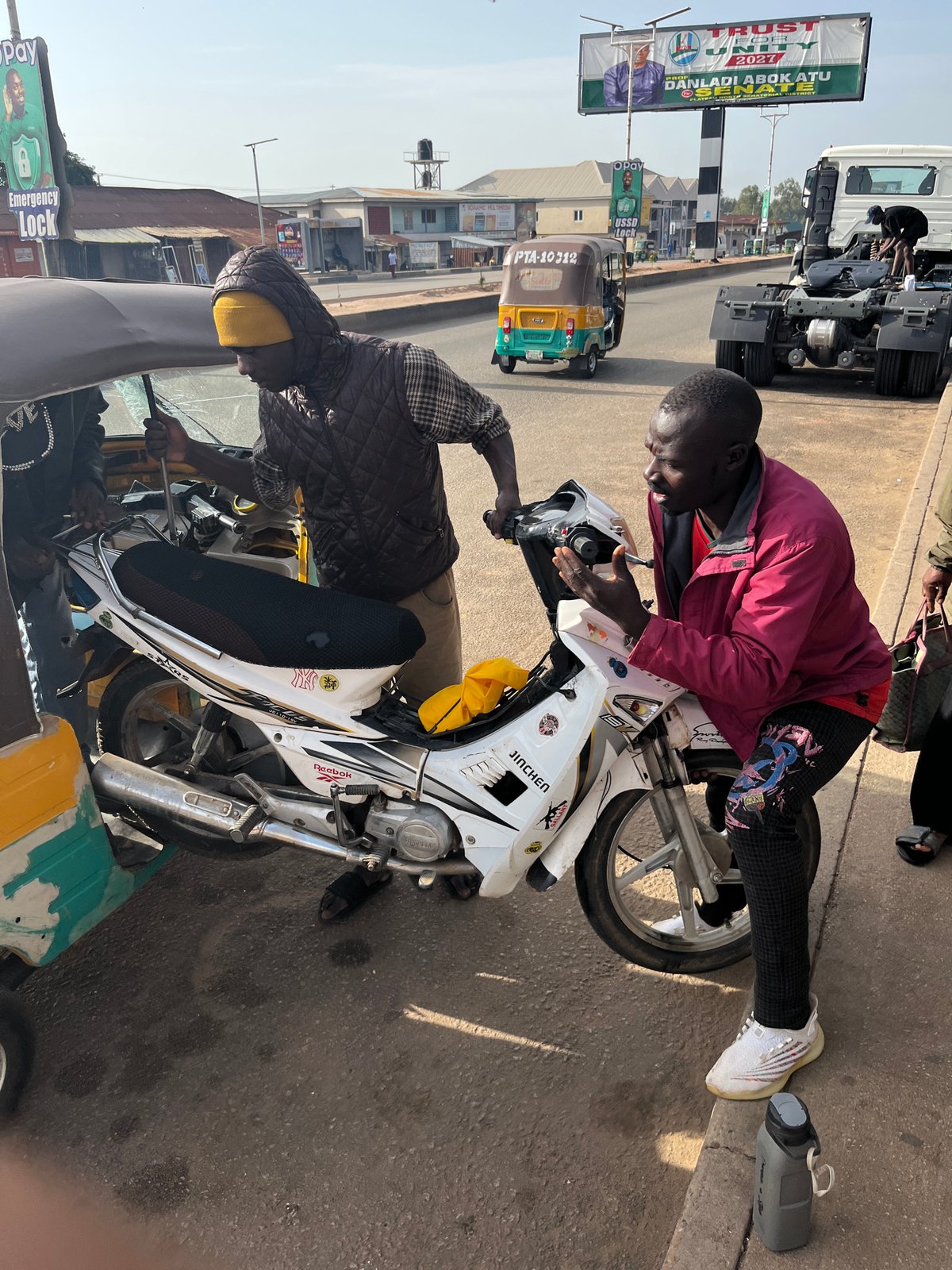 Morning street life across Gura Top and Jos, Nigeria