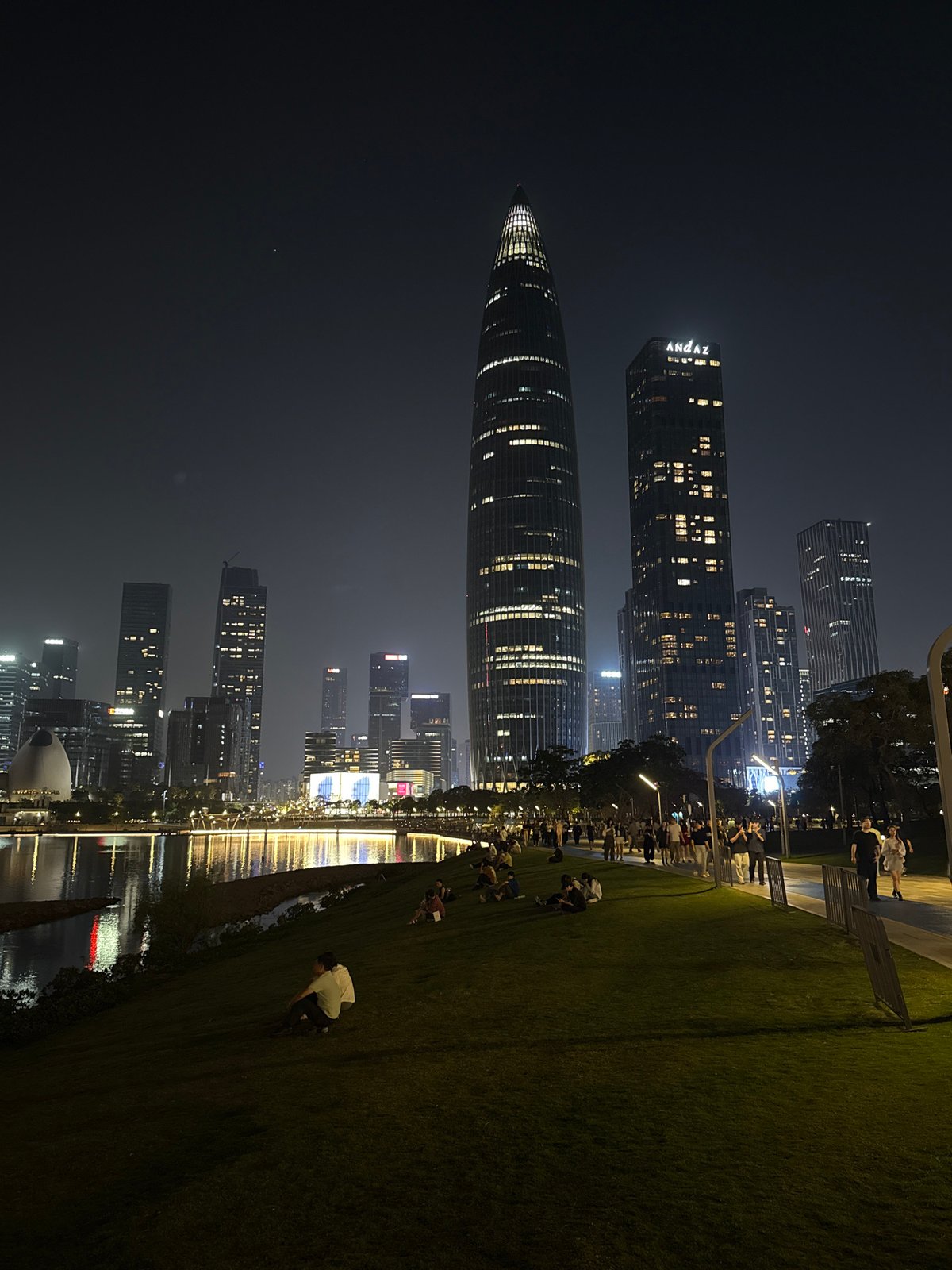 Nighttime cityscape documented in Nanshan District, China