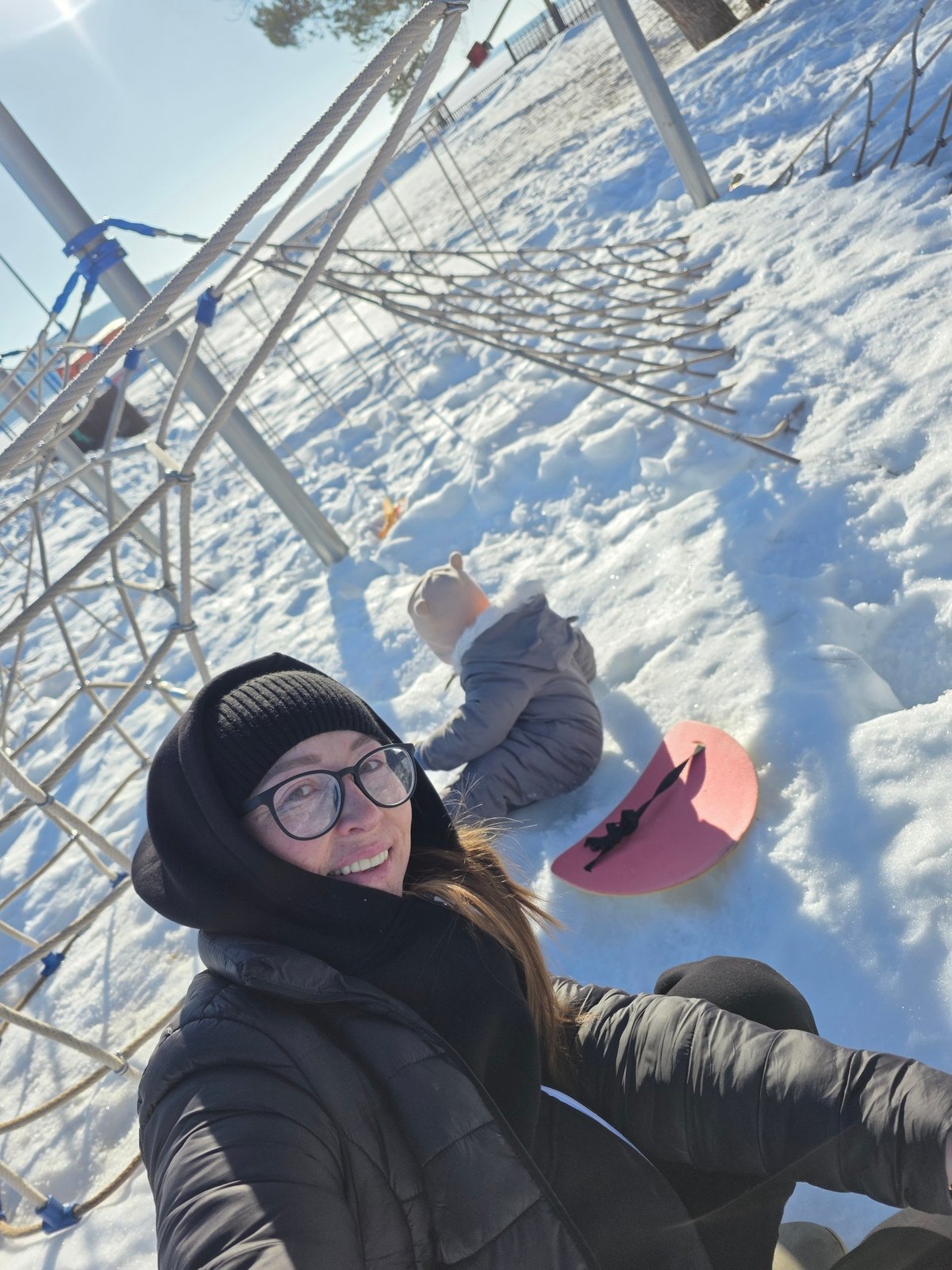 Winter family day documented in snowy Chaikovsky, Russia