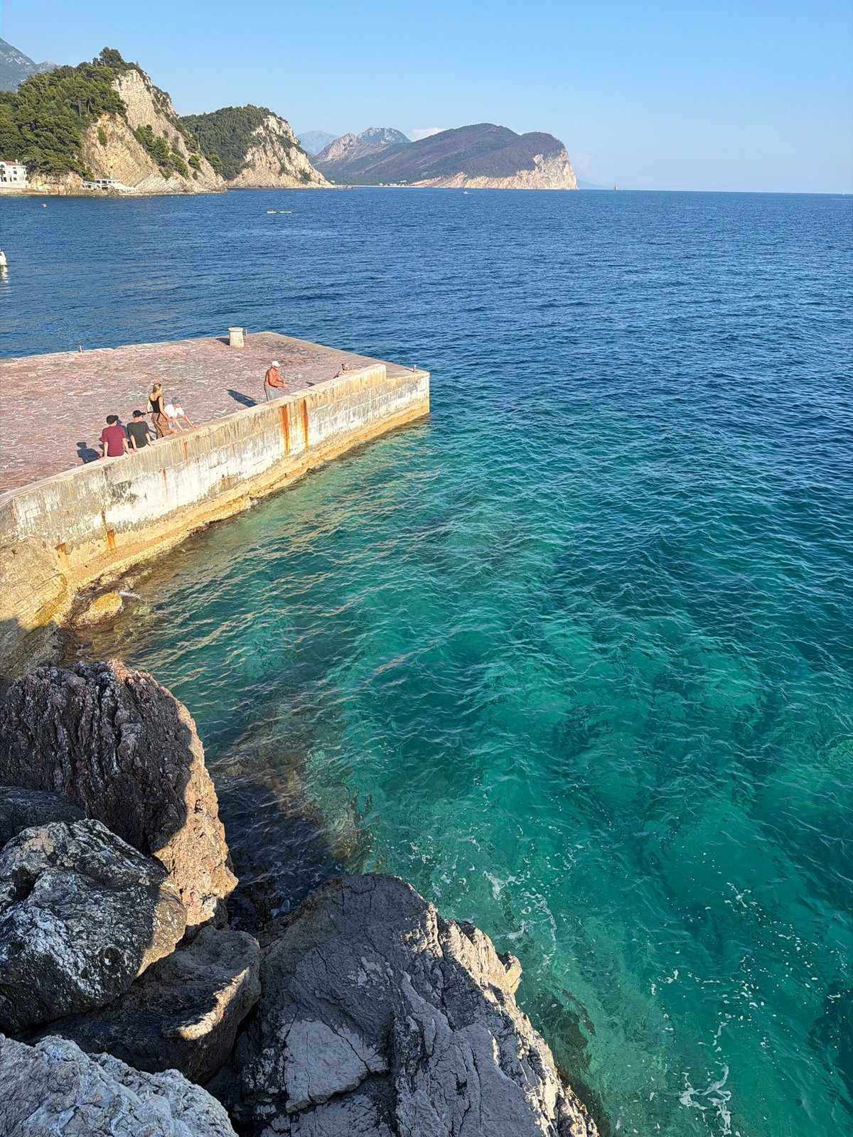 Summer afternoon leisure scenes captured at Montenegro's Petrovac beach