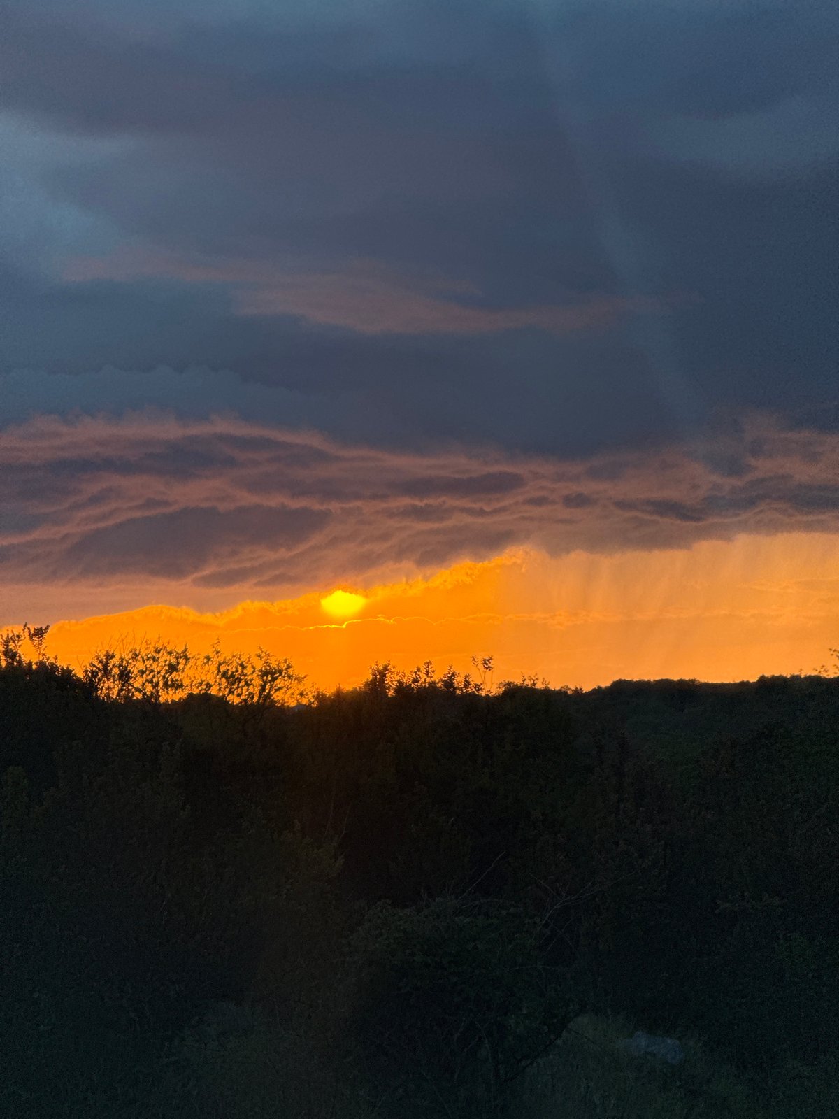 Dramatic sunset captured over Višnjevo, Montenegro landscape