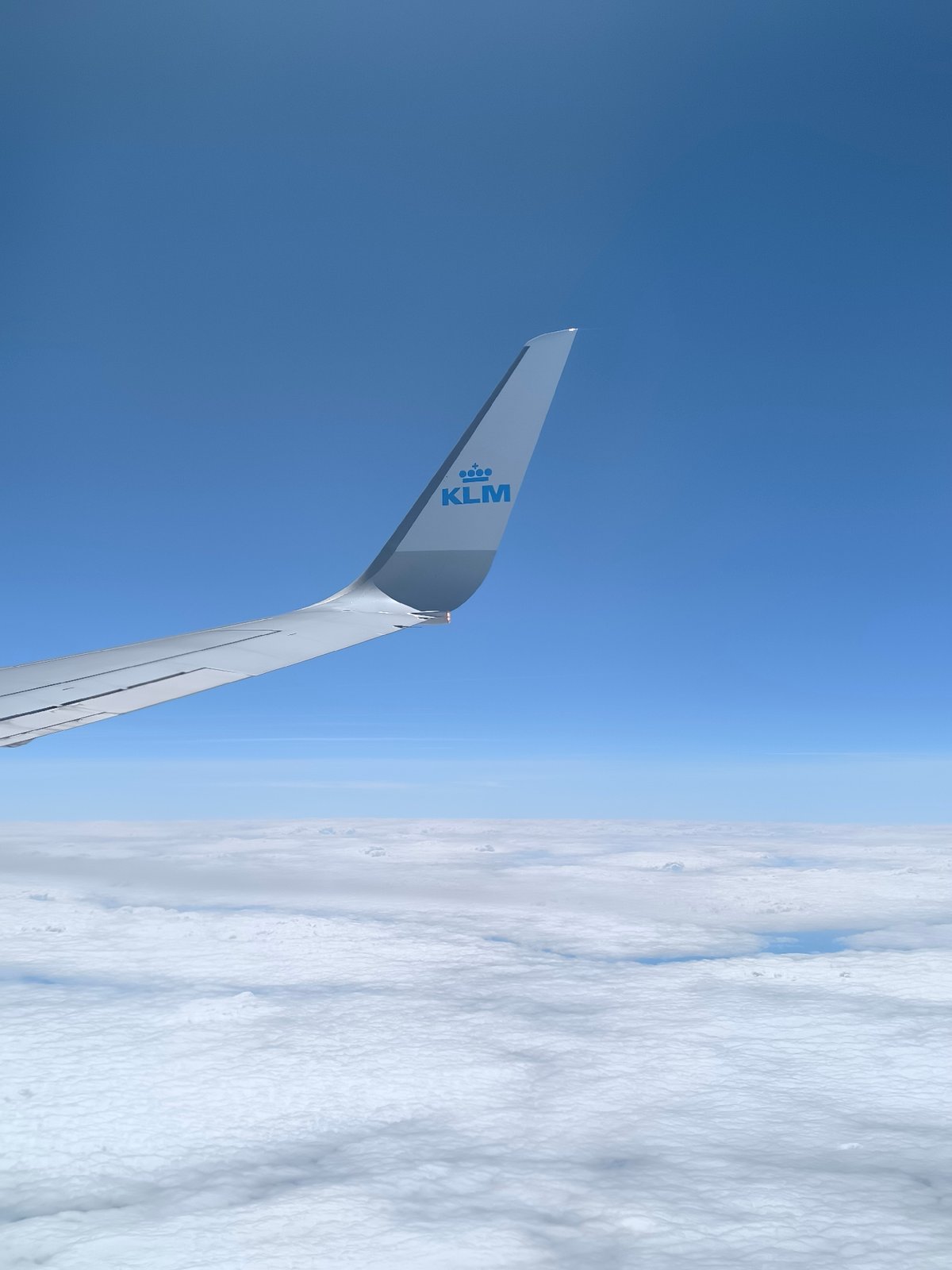 KLM passenger documents flight over Austrian countryside near Vienna