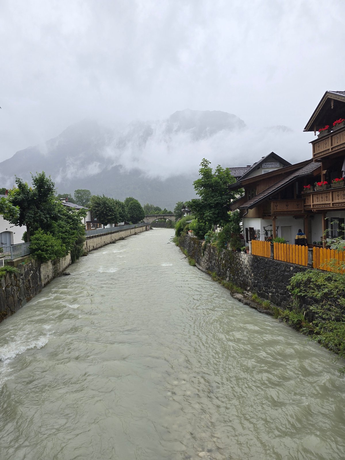 Rainy day life documented in Garmisch-Partenkirchen, Germany