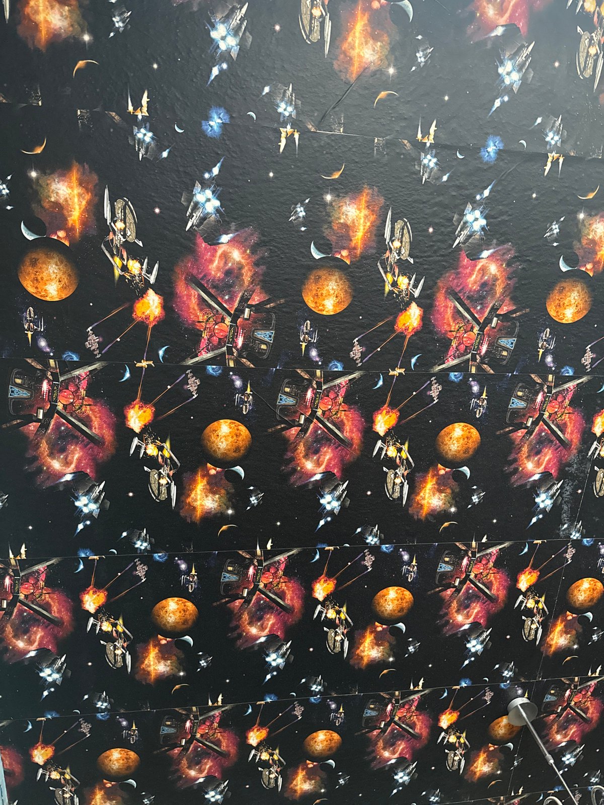 Space-themed pattern documented on surface in Velingrad, Bulgaria