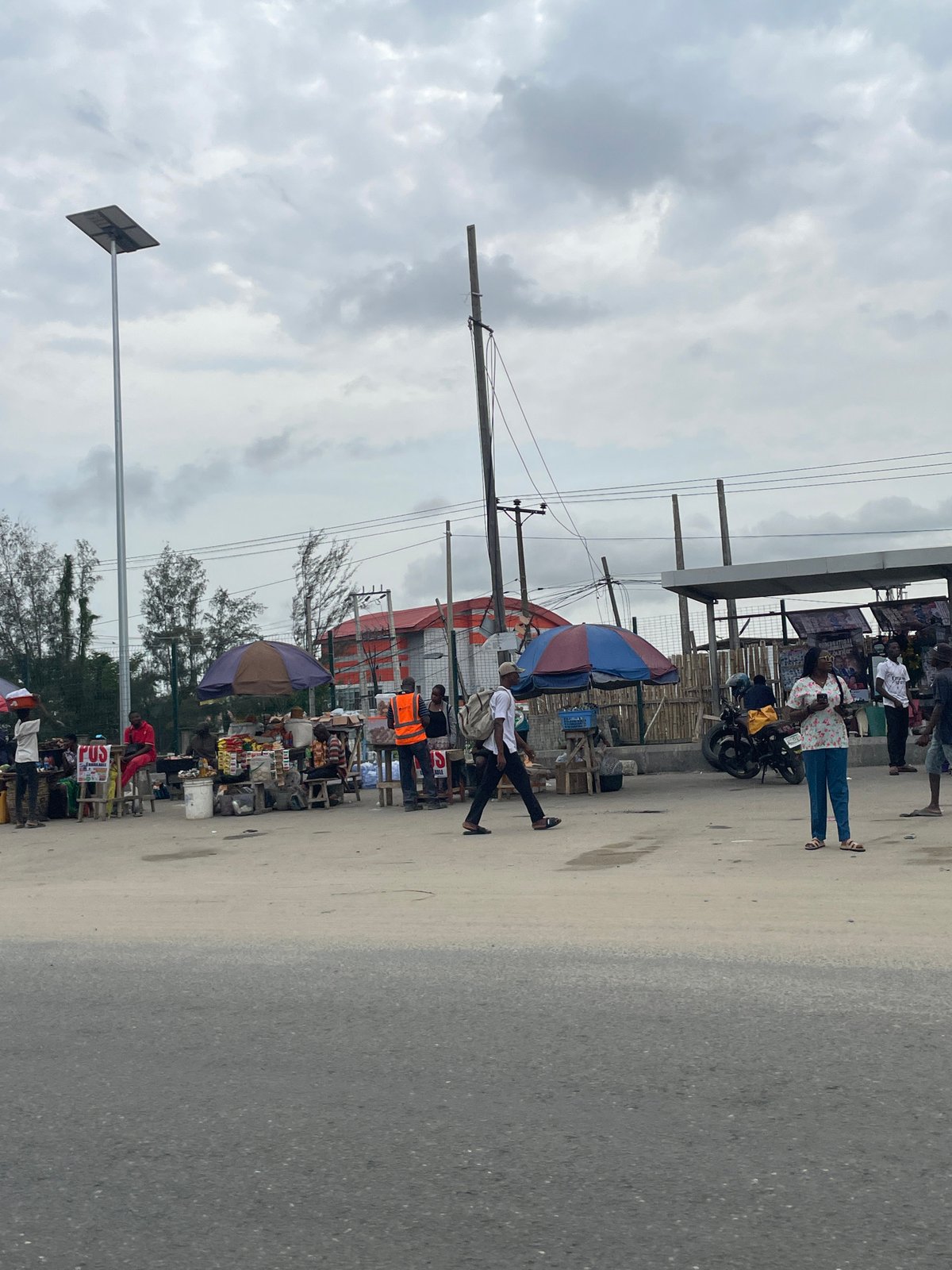 Ordinary Monday morning street activity across Lagos Nigeria