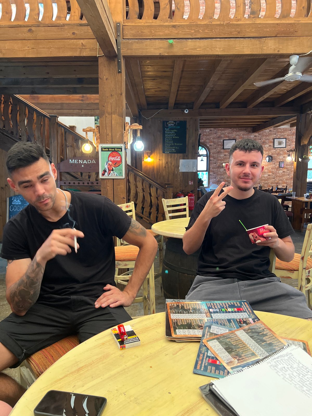 Afternoon hangout around a tattoo studio in Nesebar