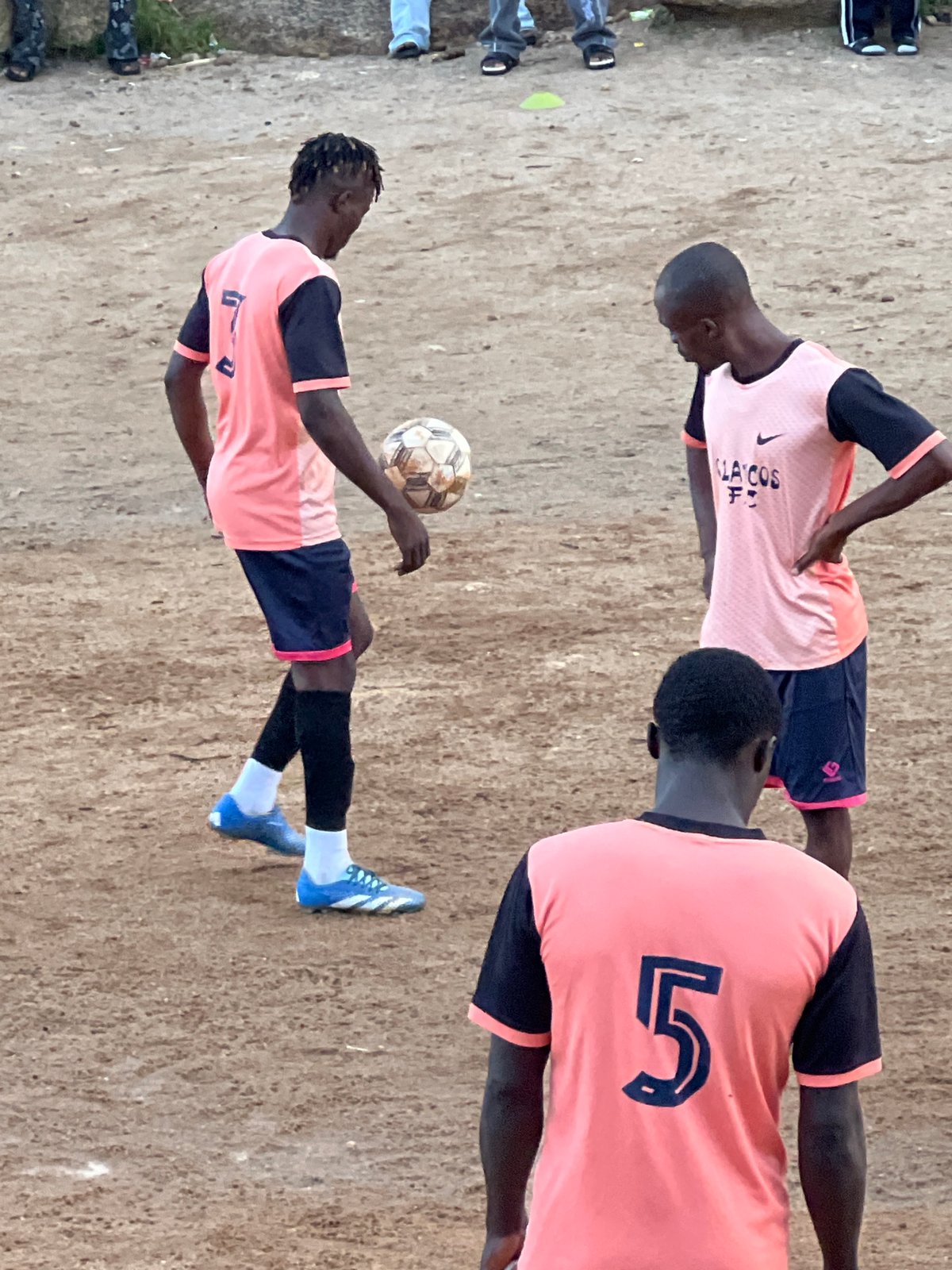Galatioc FC trains on a dirt pitch in Jos, Nigeria