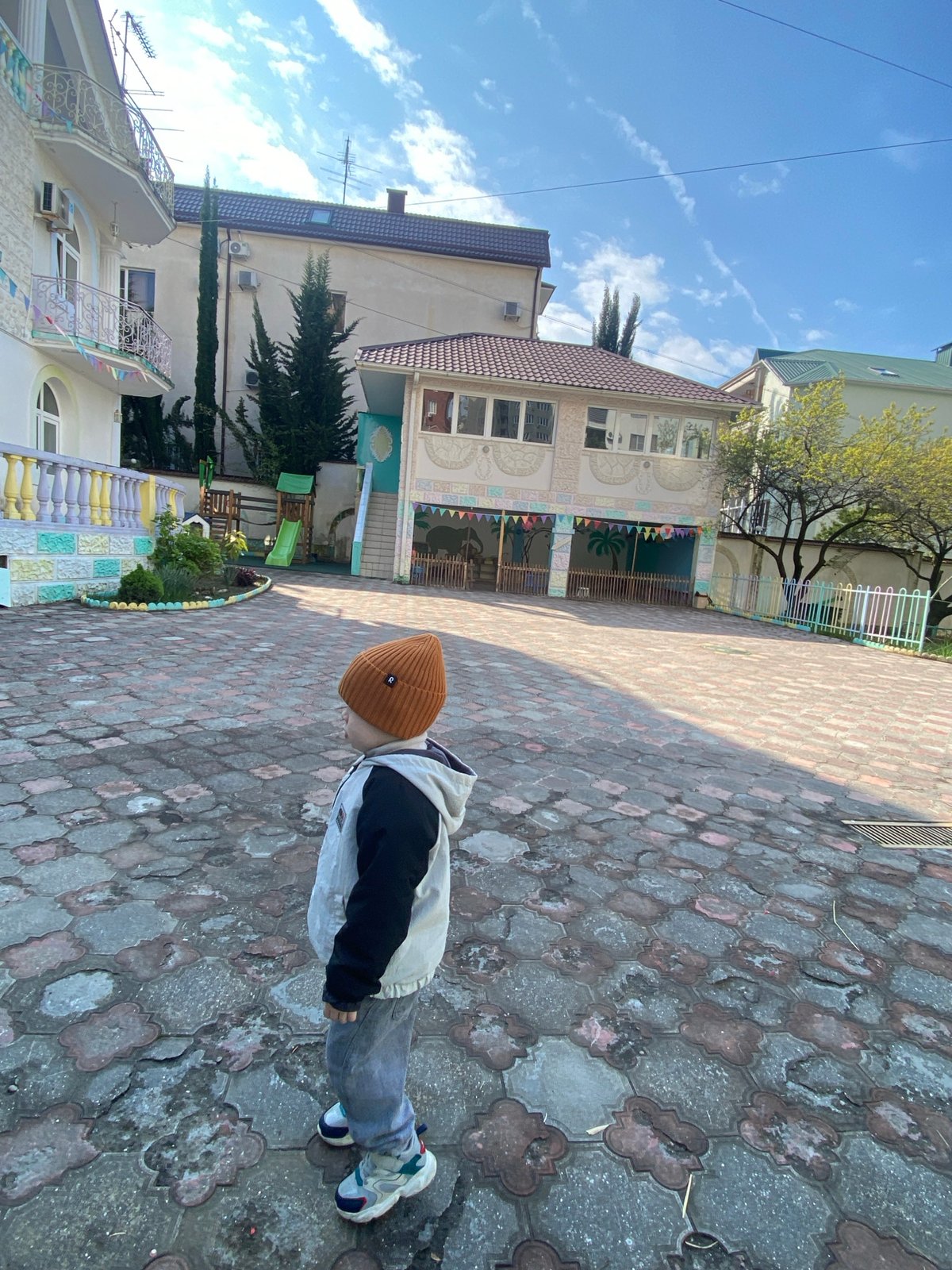 Child spotted with bunny cup on Sochi pavement