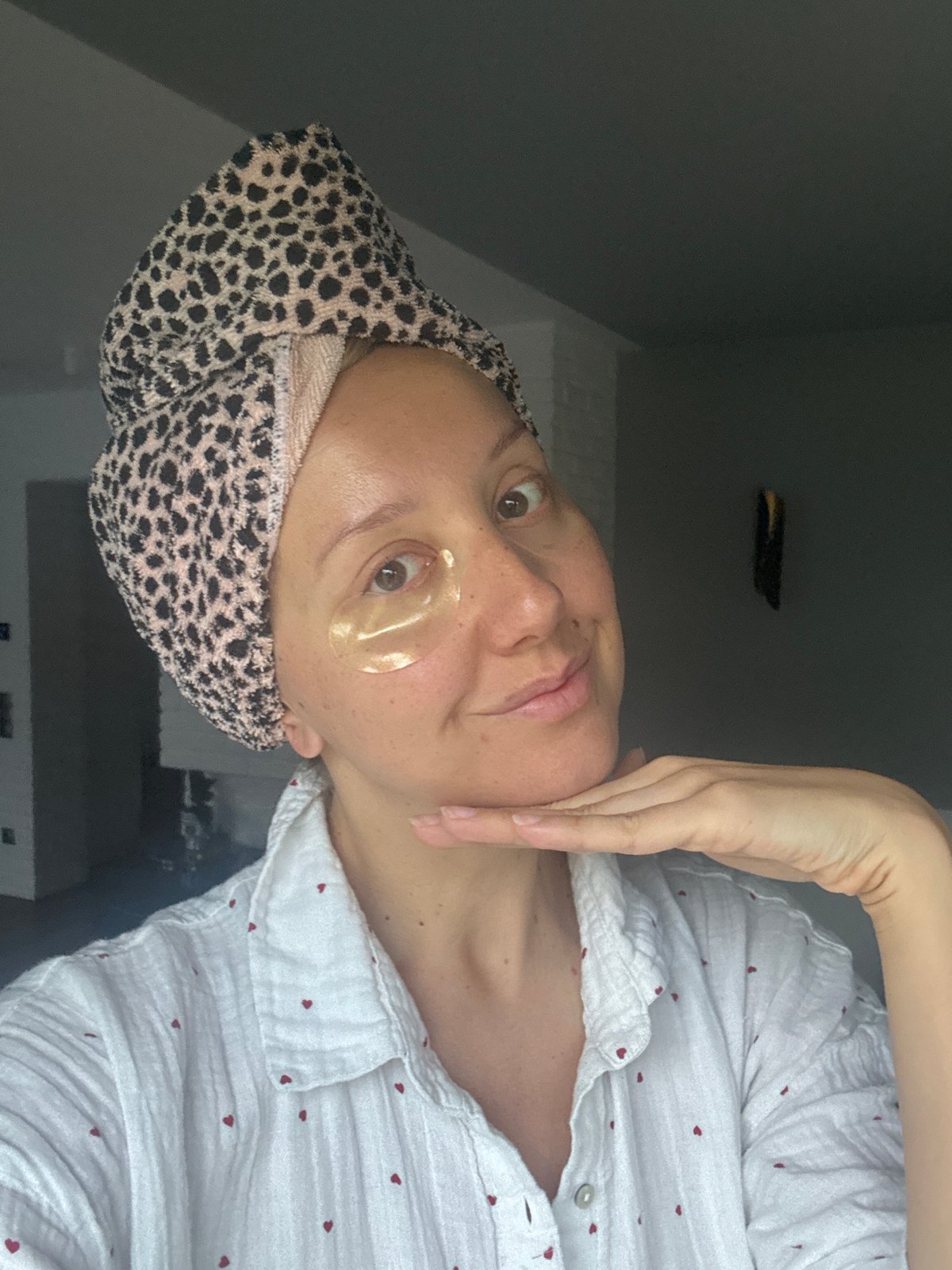 Skincare moment and cloud watching in Carnikava, Latvia