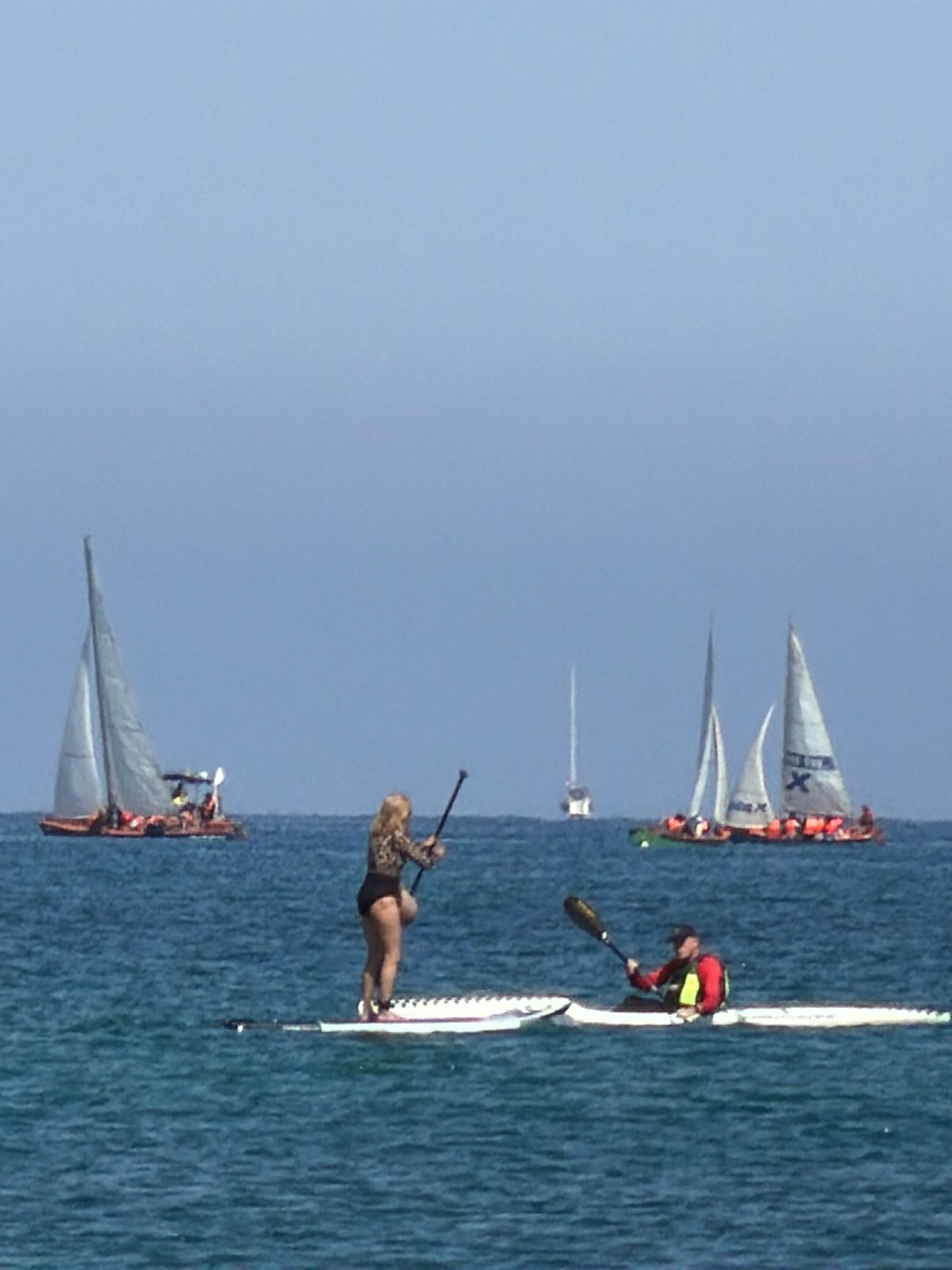 Morning water sports and beach activities in Tel-Aviv