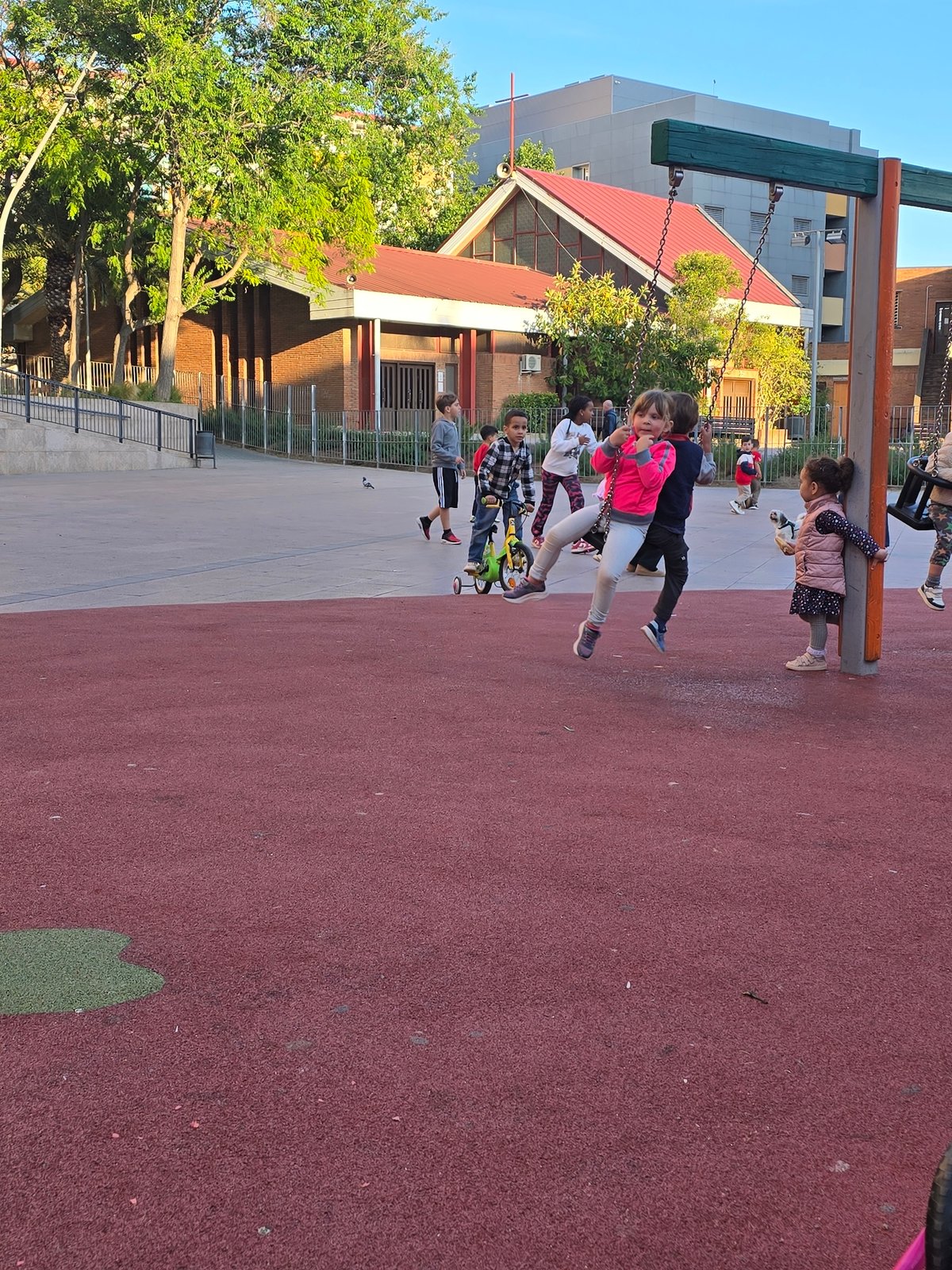 Everyday scenes captured across Cornellà de Llobregat playgrounds and squares