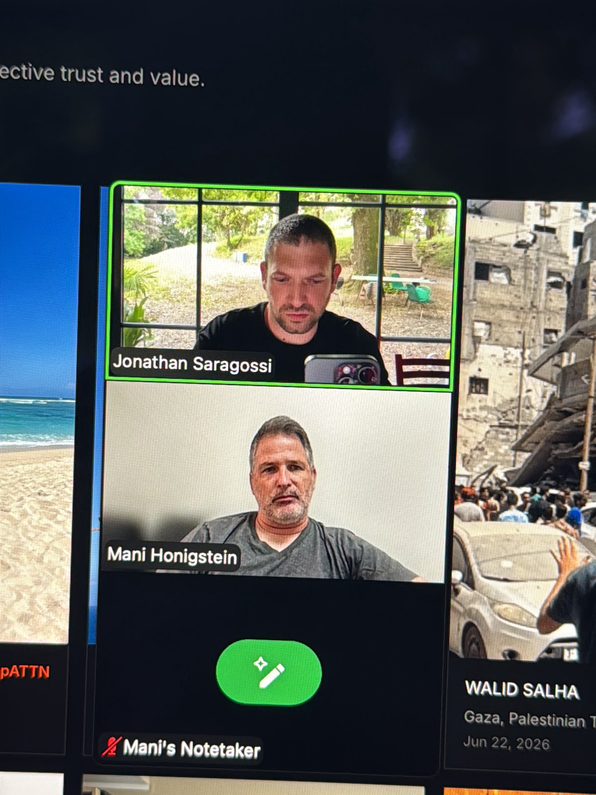 Group video call in progress across multiple participant windows