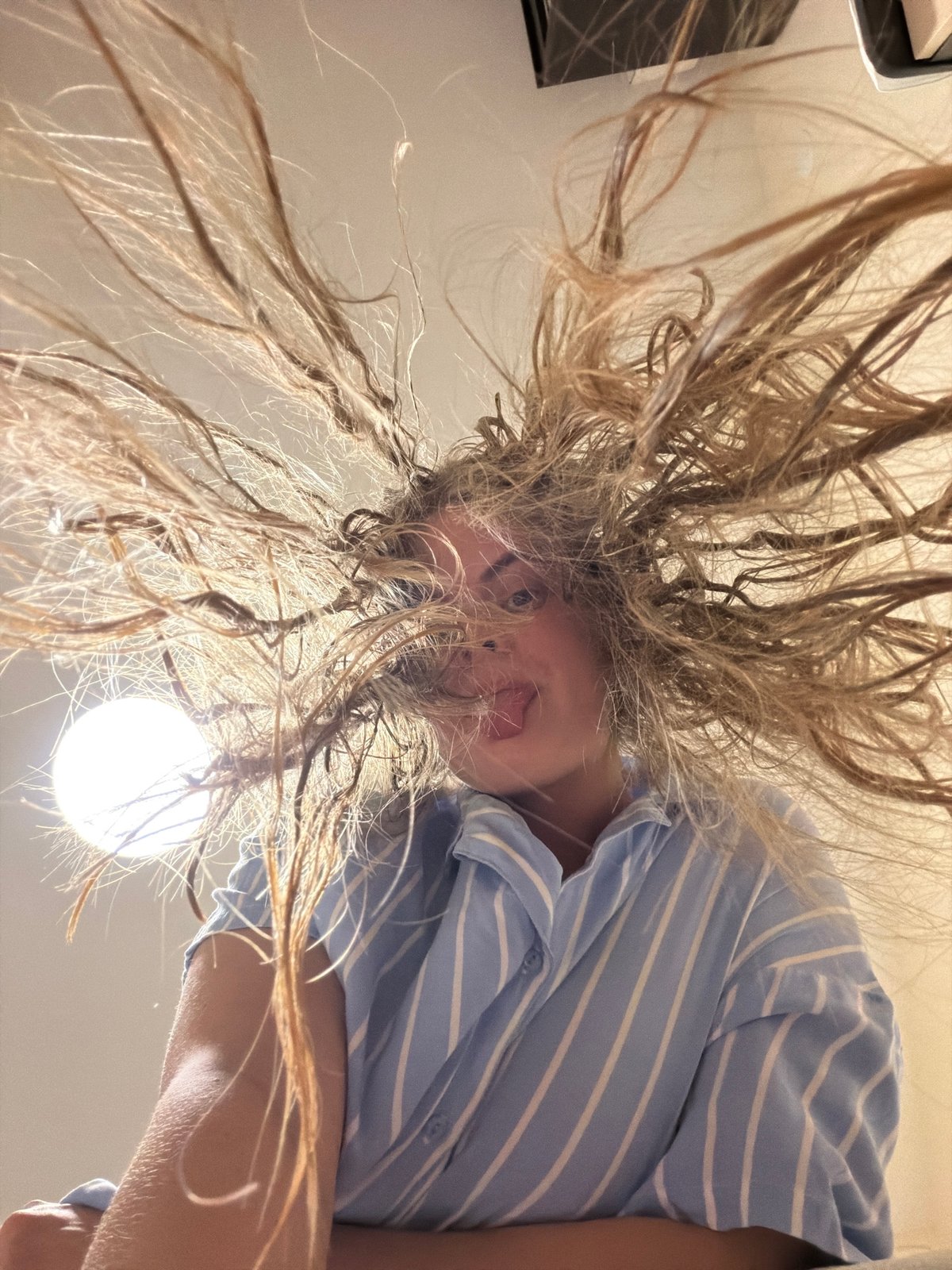 Woman documents personal moments at home in Izhevsk