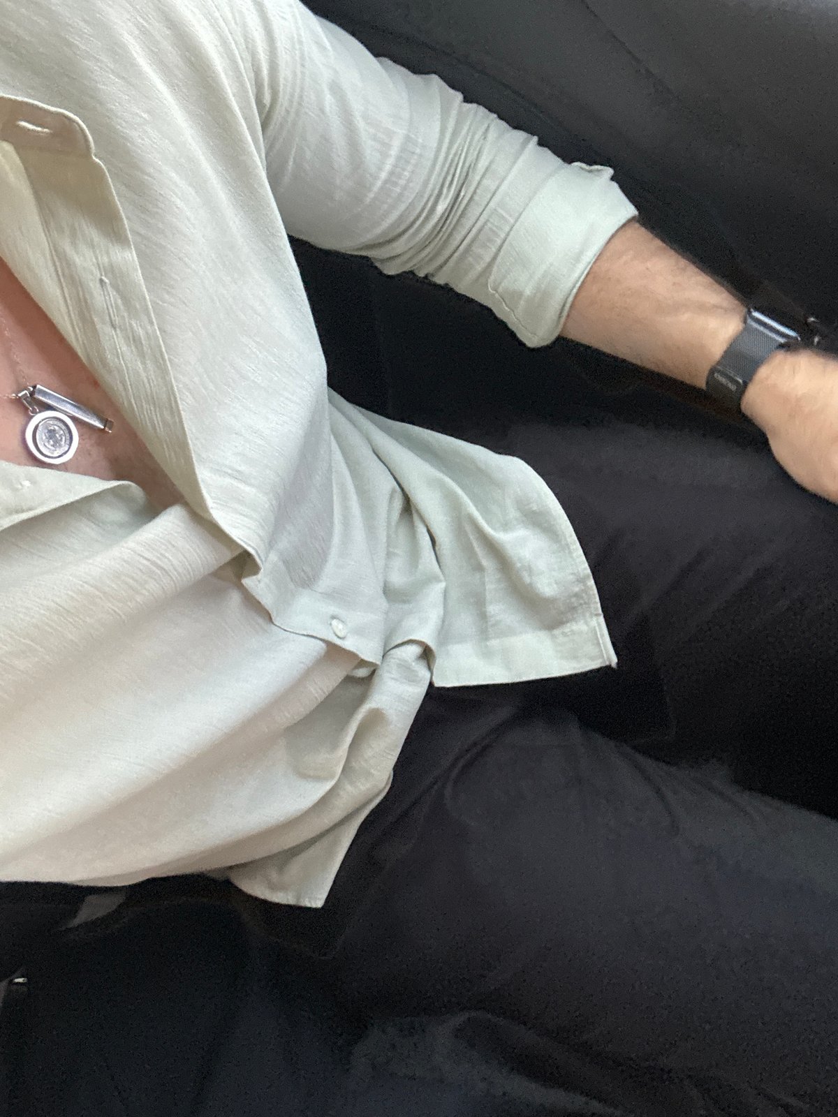 Person in light shirt photographed seated in Mexico