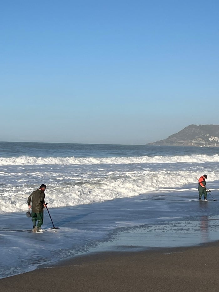 Morning beach activity observed along Alanya Turkey coastline