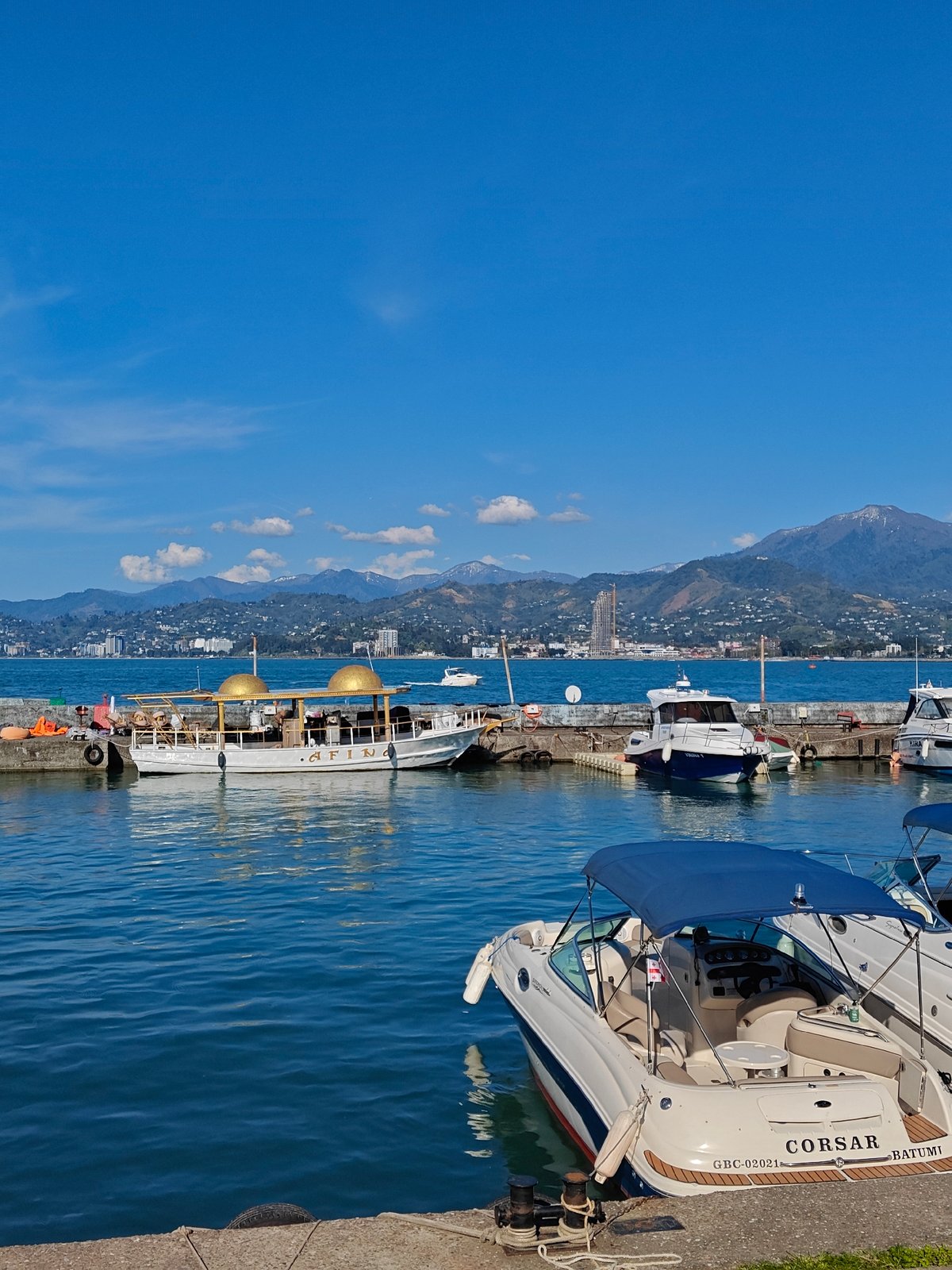 Tourist captures marina, port, and street scenes in Batumi
