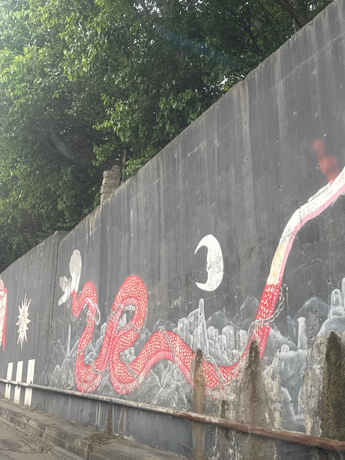Street art documentation captured across central Tbilisi underpasses