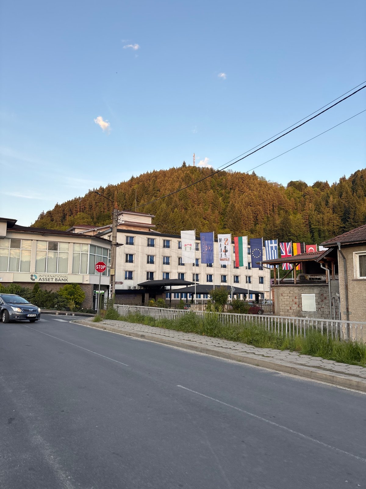 Afternoon stroll through Zlatograd, Bulgaria captures street scenes, grazing livestock