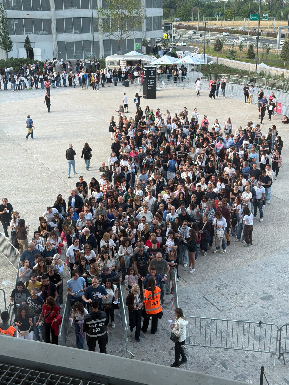 Crowd gathers for outdoor concert event in Milan