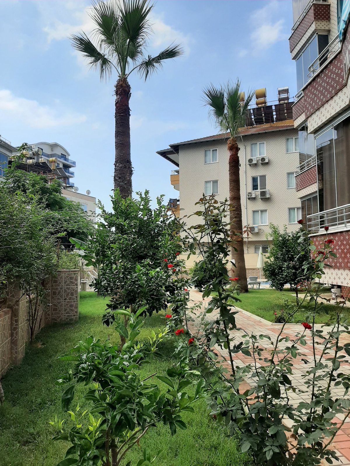 Morning snapshots around a residential complex in Alanya