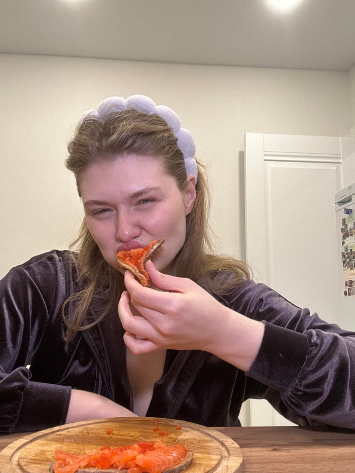 Woman's Evening Self-Care Routine Documented in Kazan