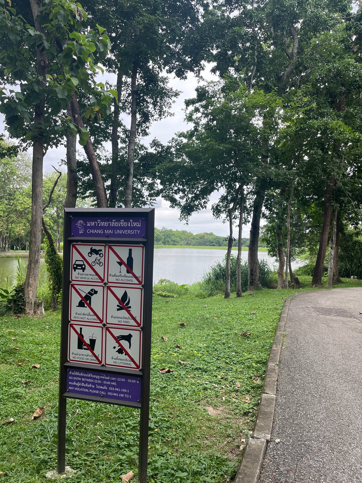 Quiet morning around Chiang Mai's lakeside parks and cafes