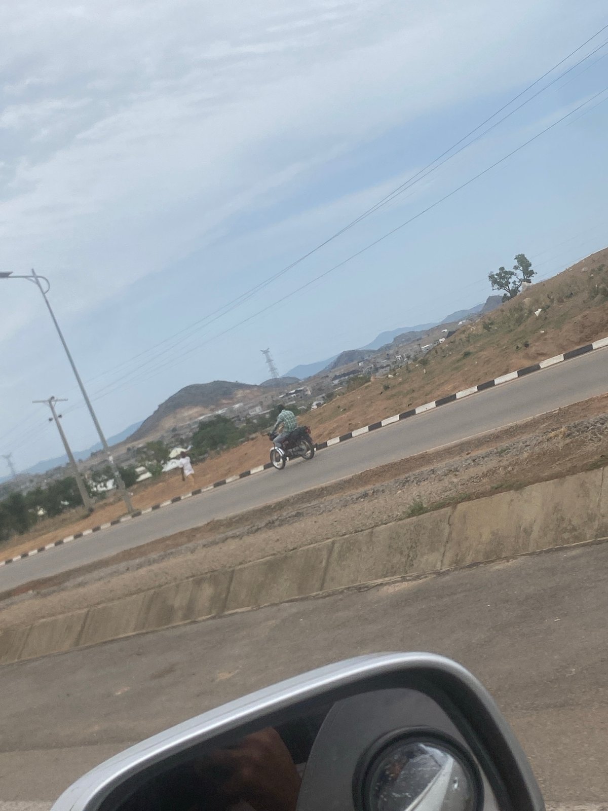Highway scenery captured near Abuja, Nigeria