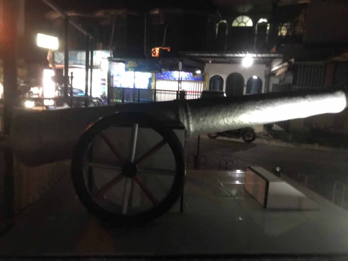 Historical cannon and takeout food documented in Lhokseumawe
