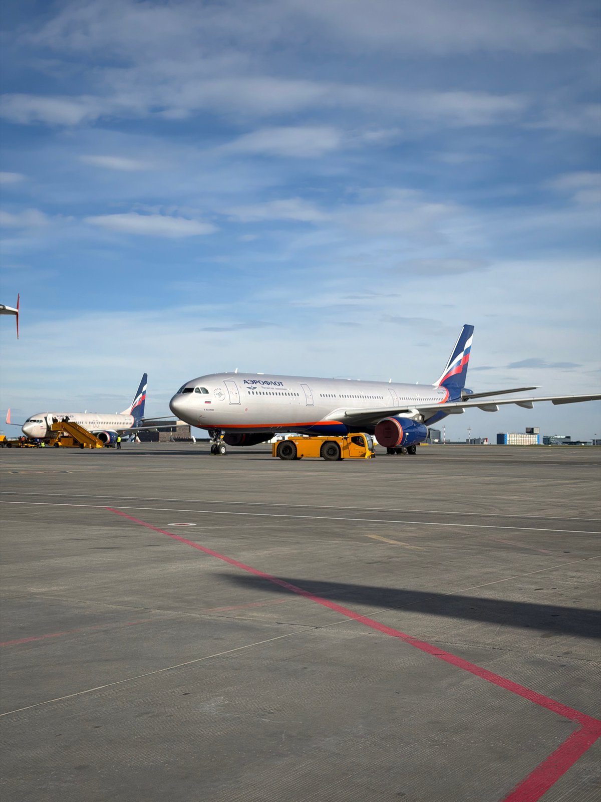 Aeroflot aircraft spotted during routine operations at Khimki airport
