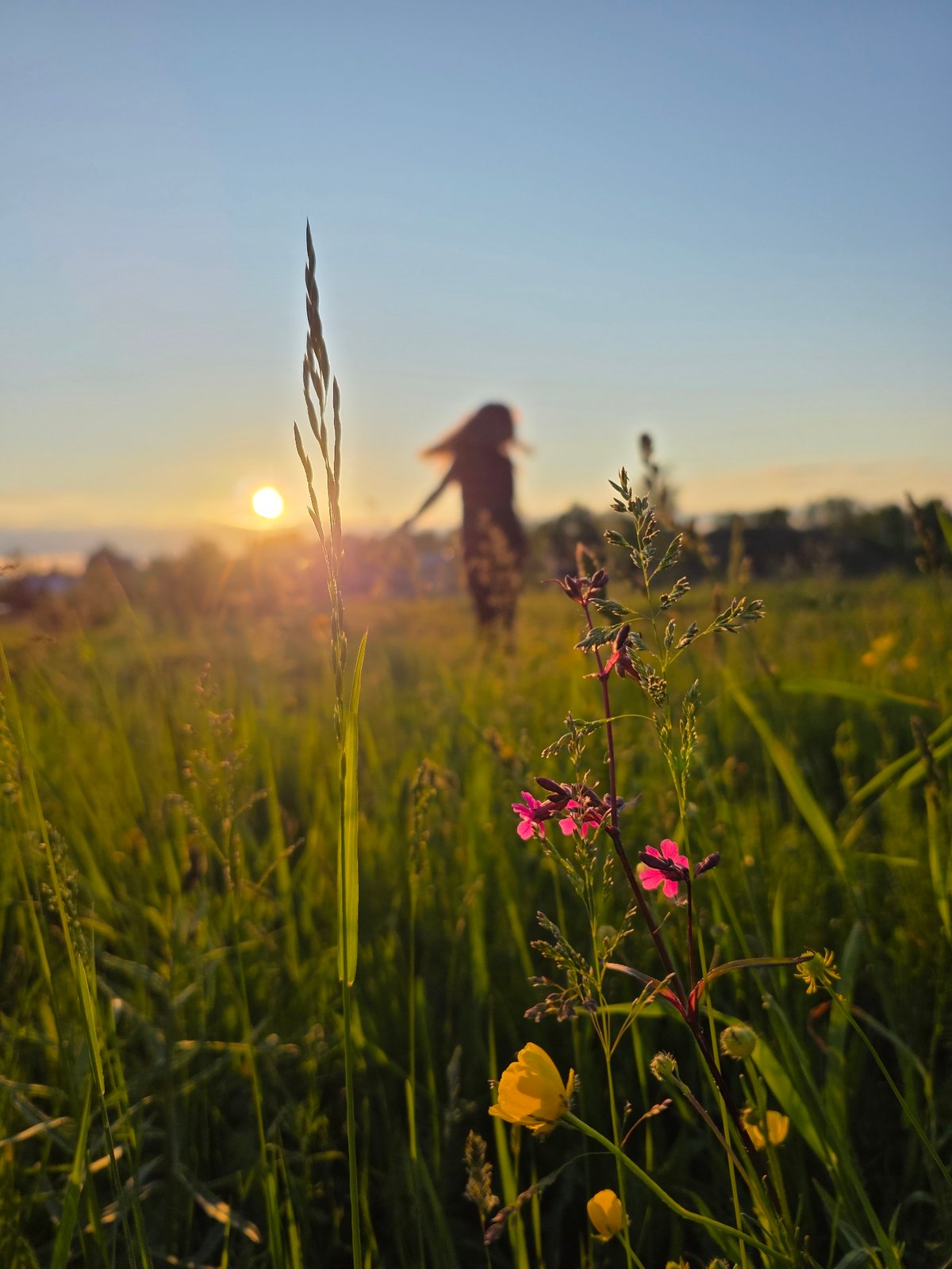 Golden hour photoshoot documented in Chaikovsky forests and fields